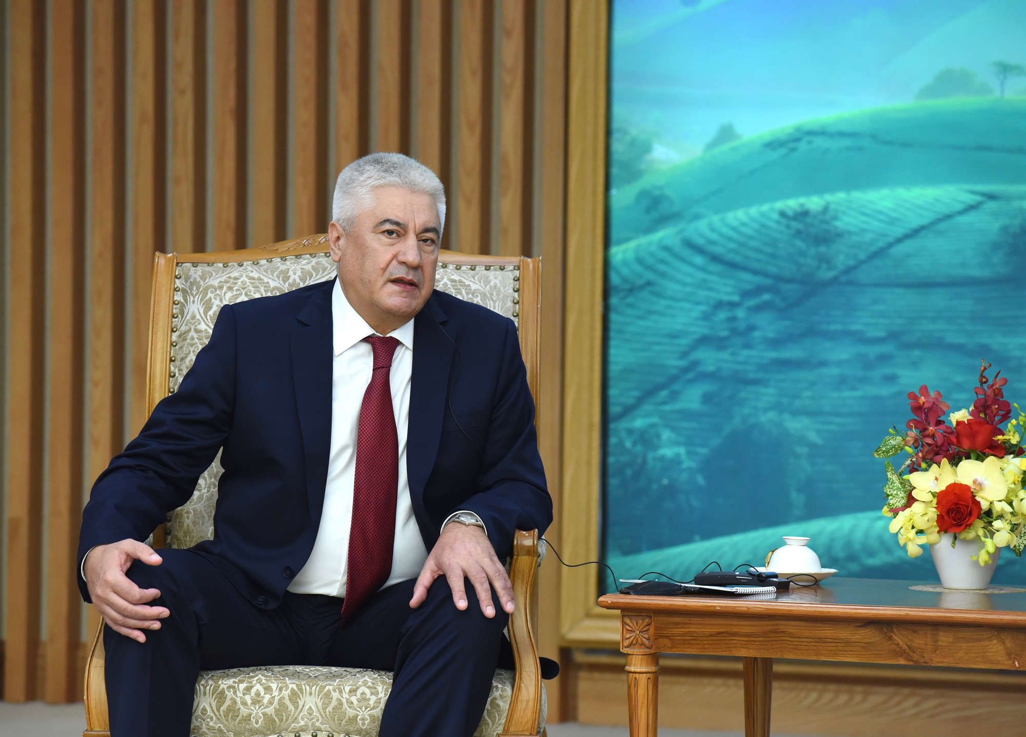 Đại tướng Kolokoltsev Vladimir Alexandrovich, Bộ trưởng Nội vụ Liên bang Nga phát biểu tại buổi tiếp. Đại tướng Kolokoltsev Vladimir Alexandrovich, Bộ trưởng Nội vụ Liên bang Nga phát biểu tại buổi tiếp.