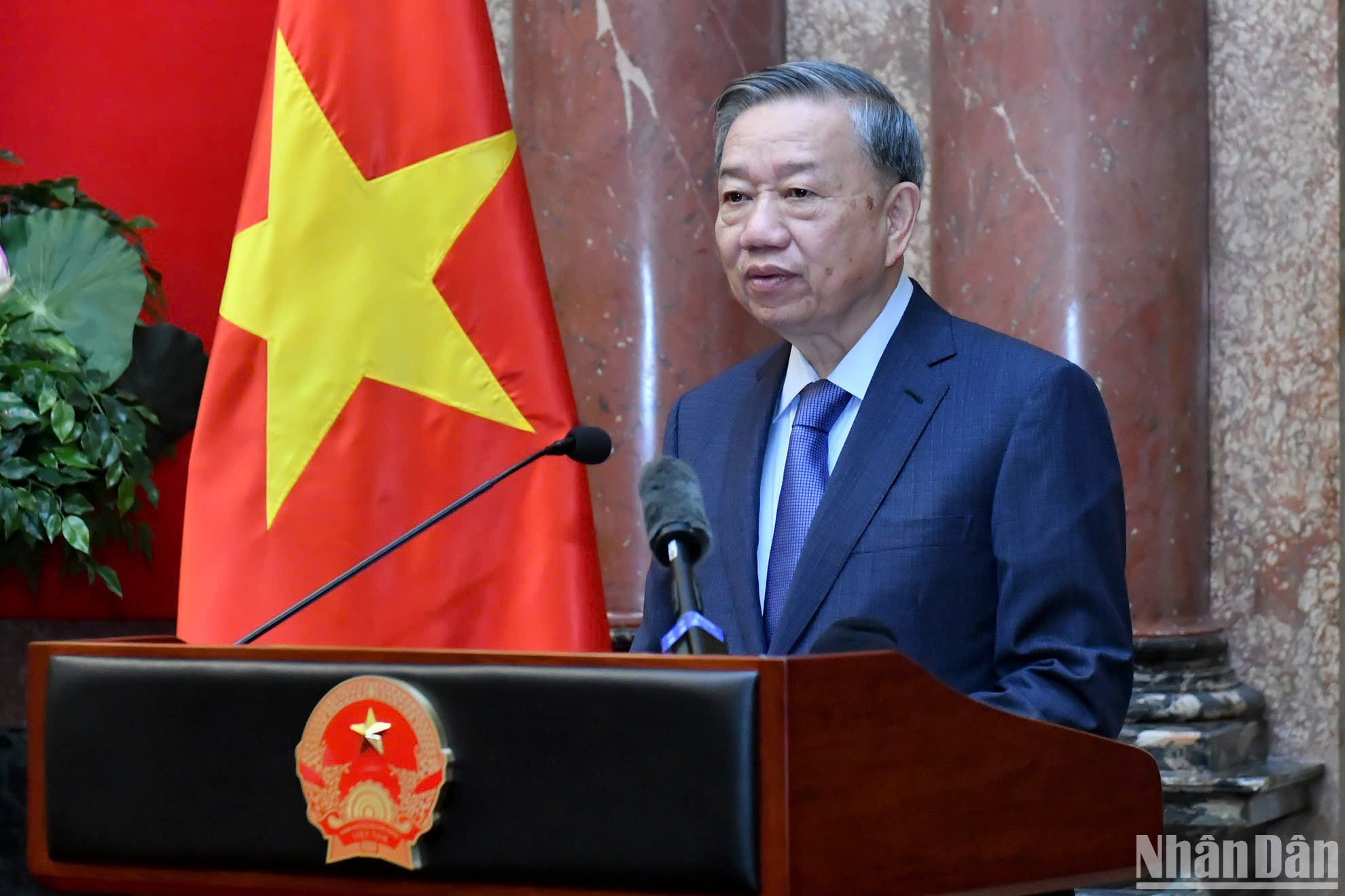 Tổng Bí thư, Chủ tịch nước Tô Lâm phát biểu ý kiến tại buổi gặp mặt.