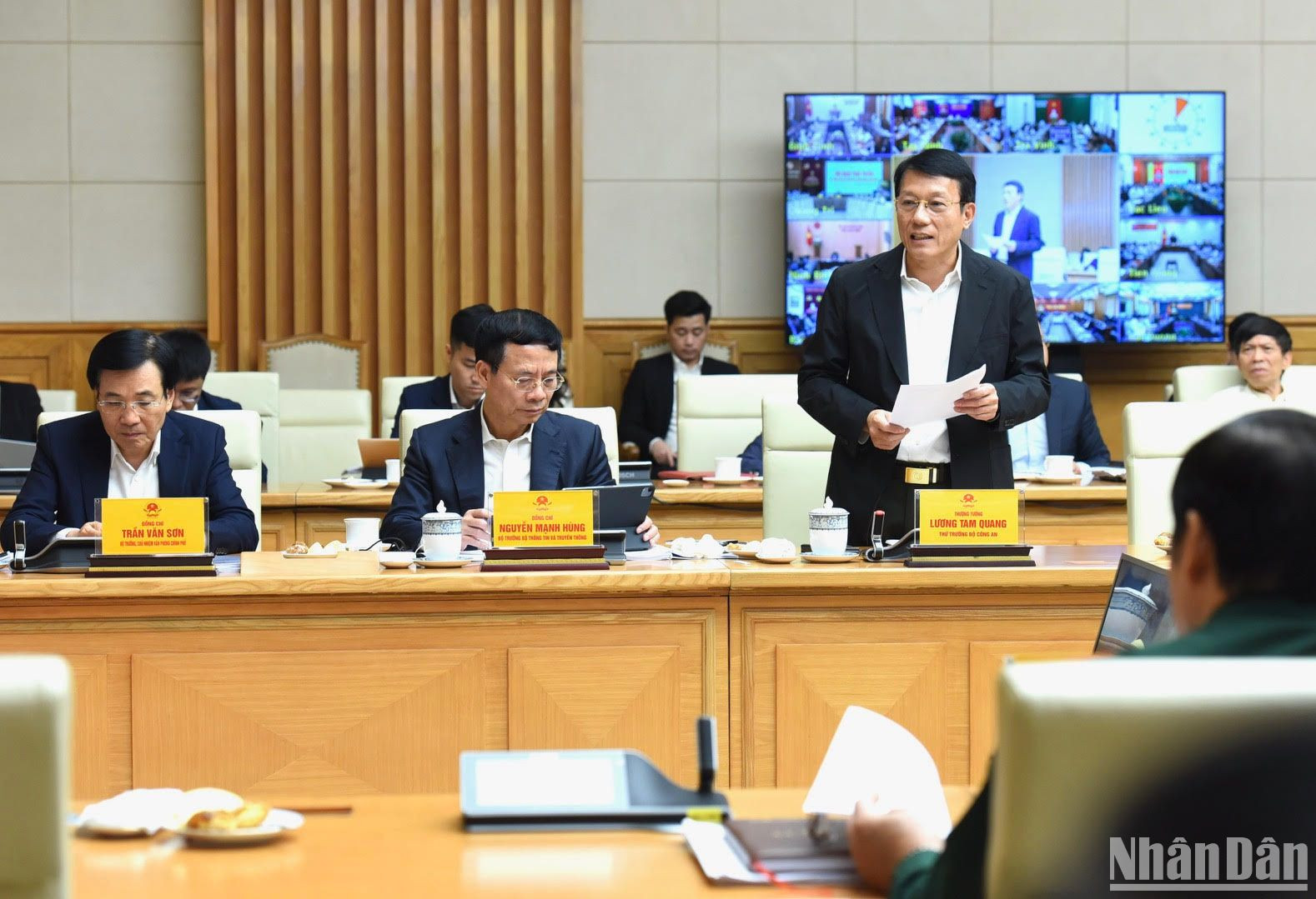 Thứ trưởng Công an Lương Tam Quang phát biểu.