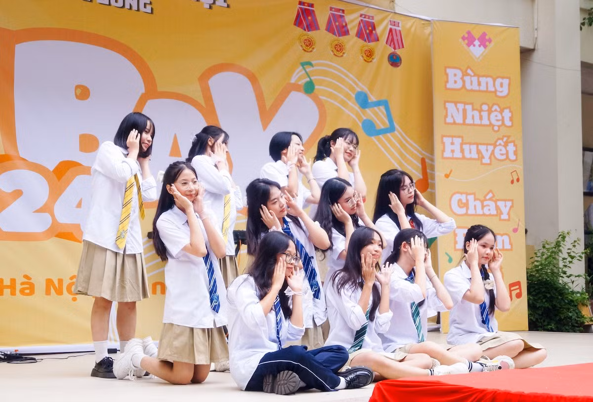 Một tiết mục của học sinh trong chương trình.