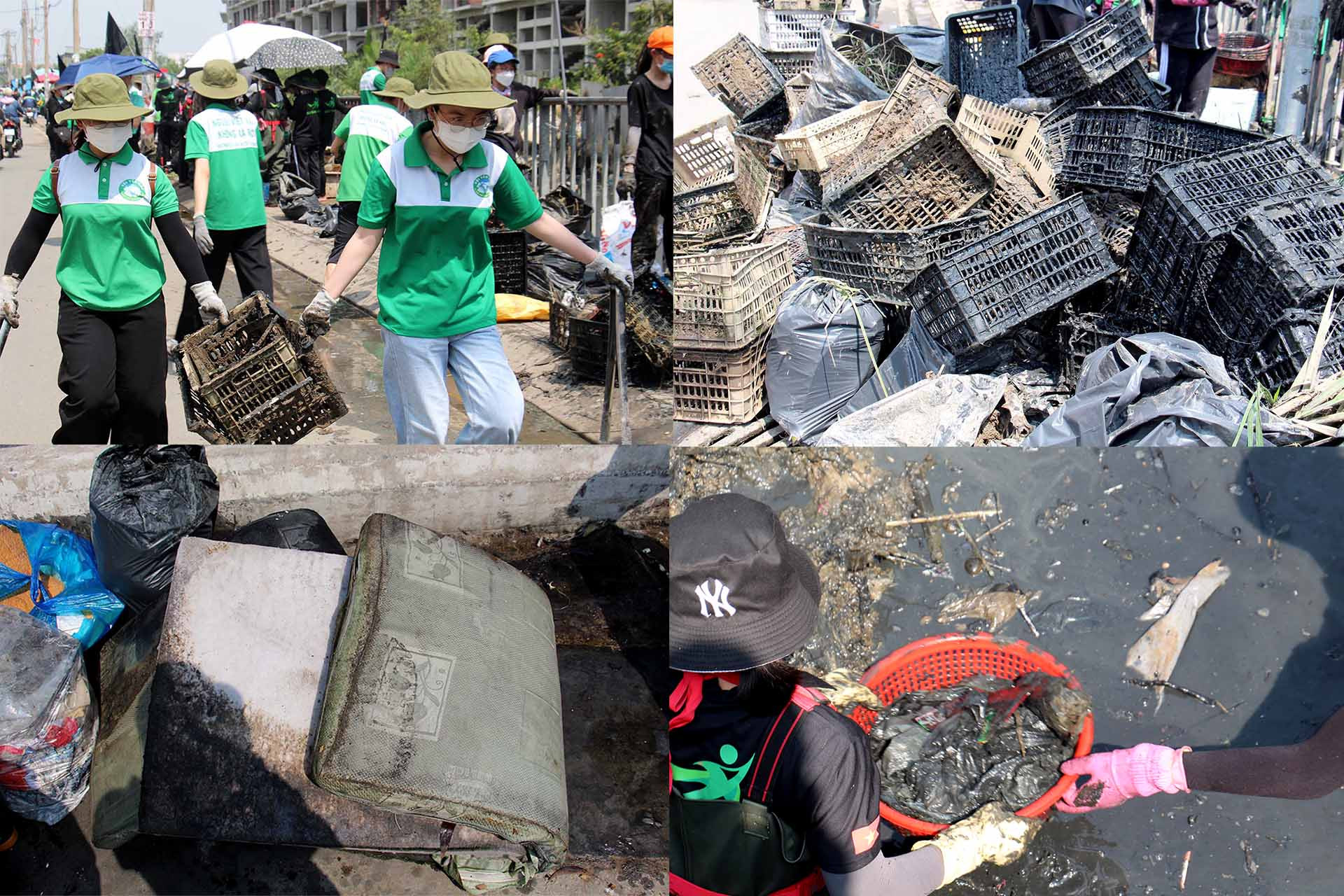 [Ảnh] Hơn 200 bạn trẻ ngâm mình trong dòng nước đen vớt rác làm sạch môi trường ảnh 6