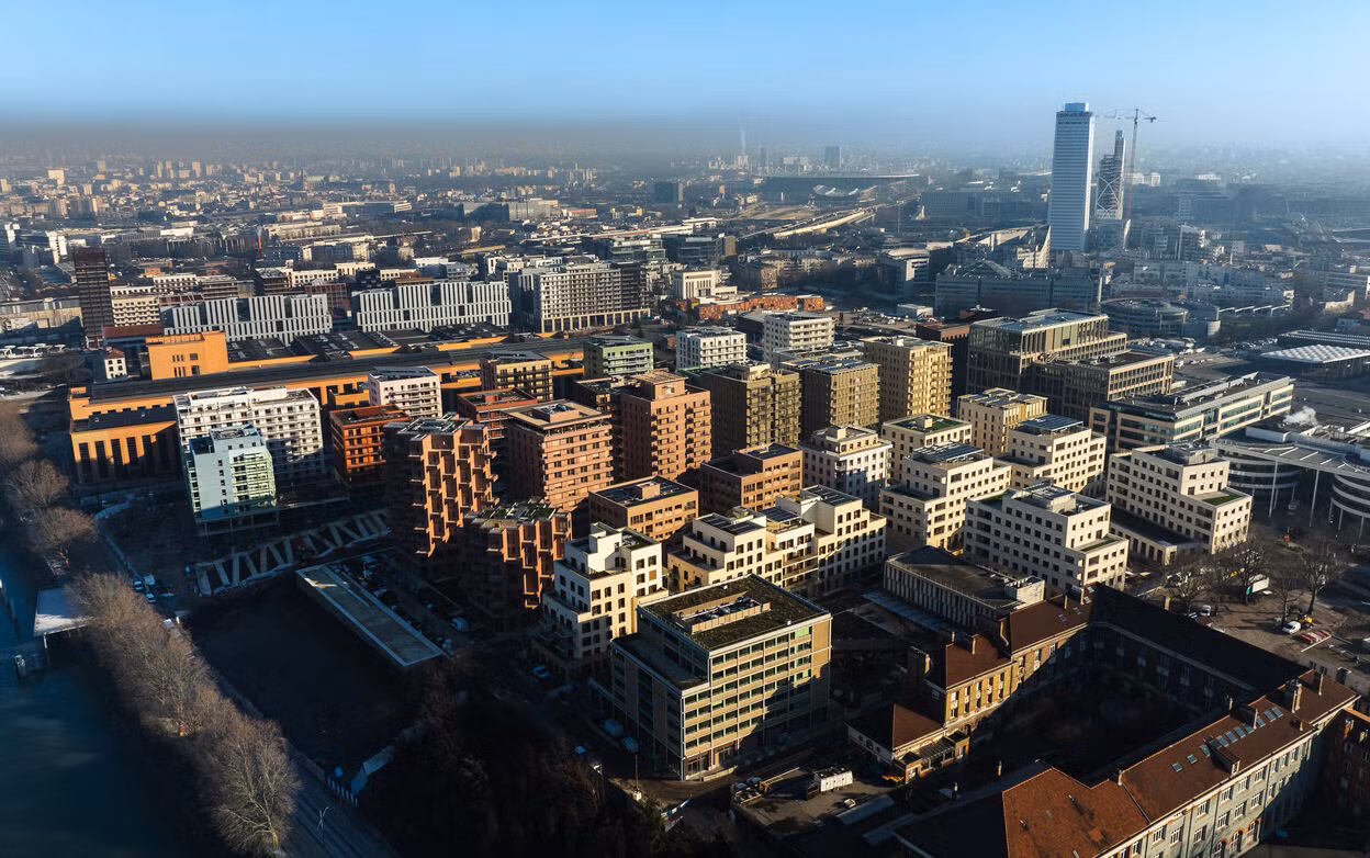 Ban tổ chức Thế vận hội Paris 2024 chính thức nhận bàn giao công trình Làng Olympic bắt đầu từ ngày 29/2/2024. (Ảnh: Le Parisien/Drone Press)