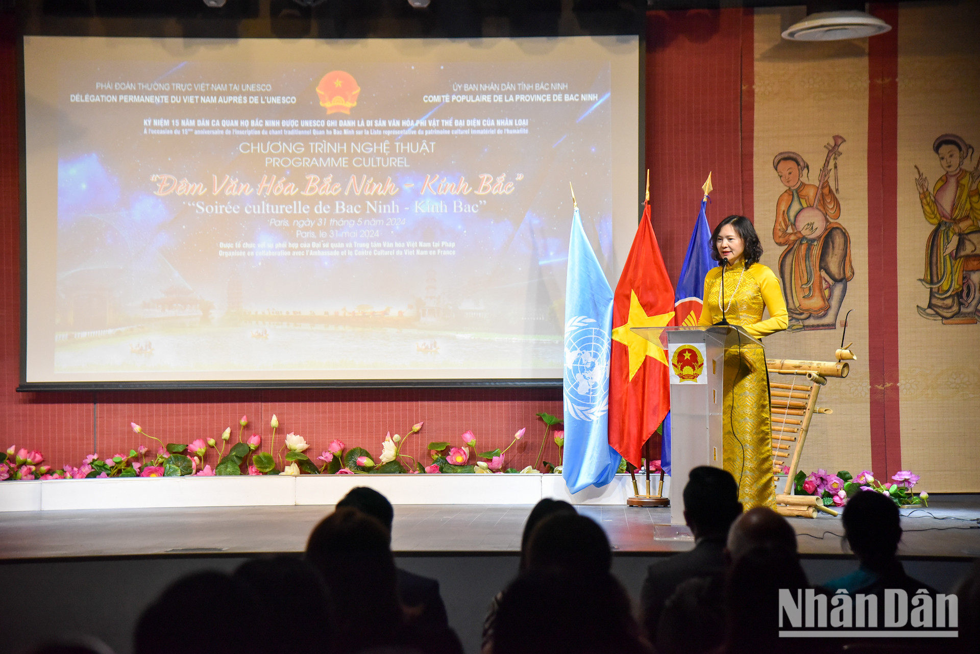 Trưởng Phái đoàn thường trực Việt Nam bên cạnh UNESCO, Đại sứ Nguyễn Thị Vân Anh khẳng định Việt Nam luôn chú trọng công tác bảo vệ di sản. (Ảnh: KHẢI HOÀN)