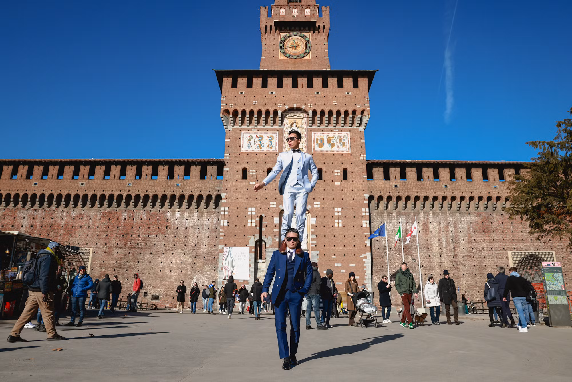 Biểu diễn tại lâu đài Sforzesco.
