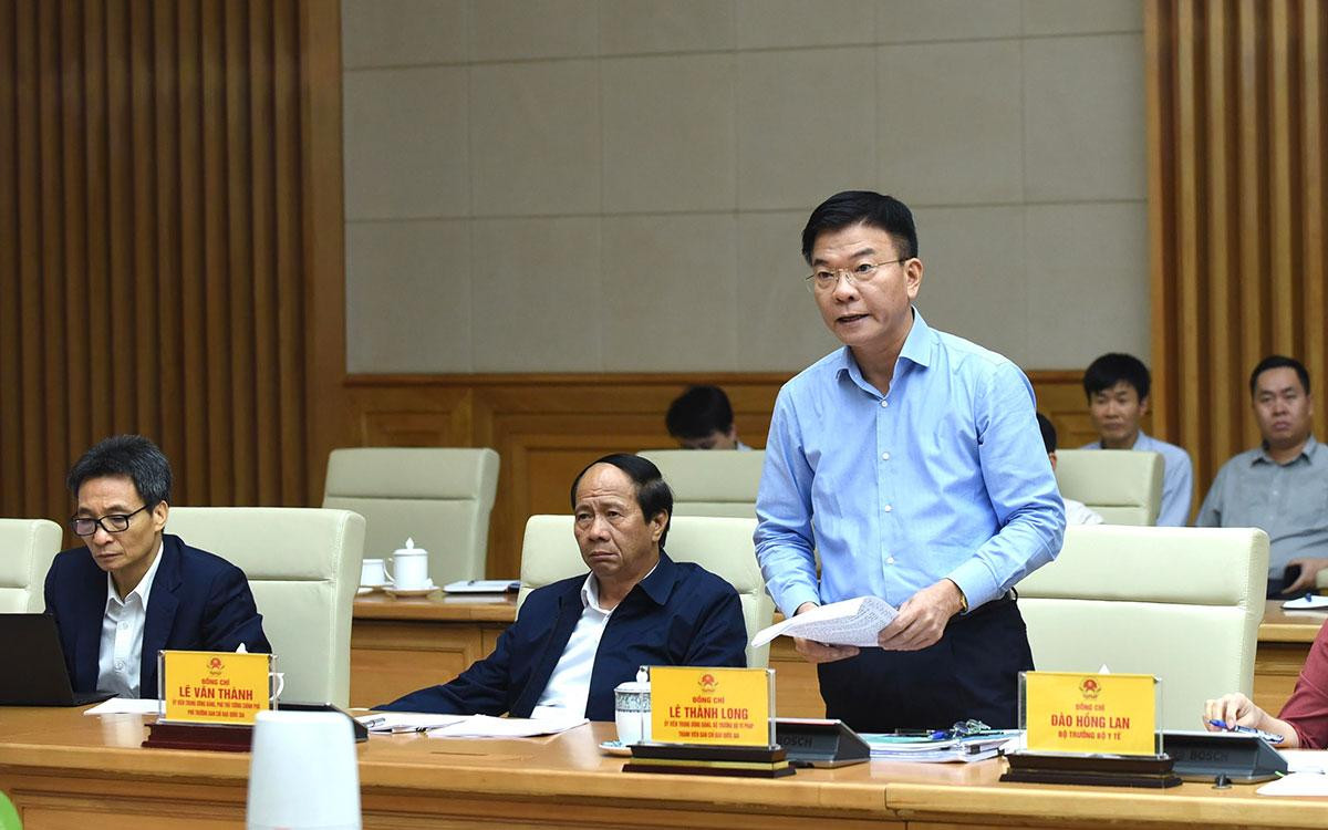 Bộ trưởng Tư pháp Lê Thành Long phát biểu.