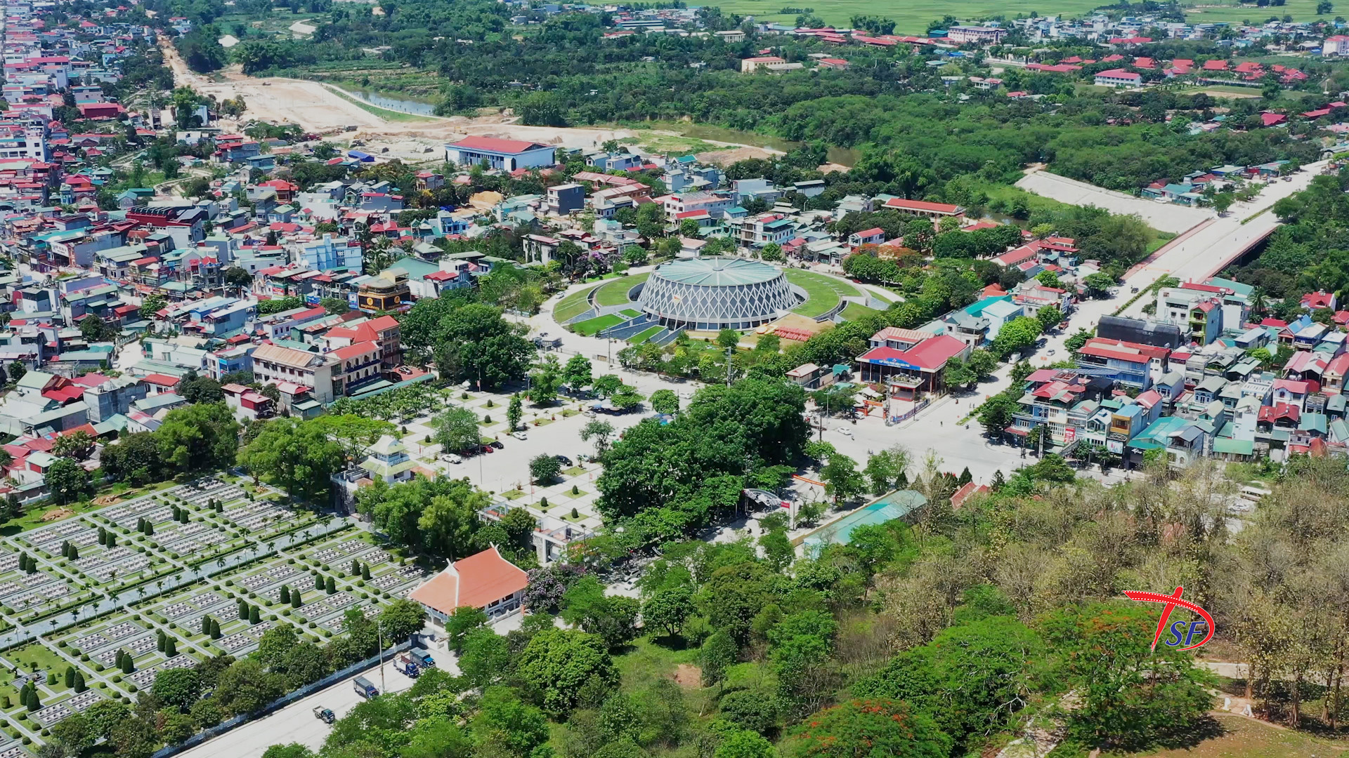 Điện Biên nhìn từ trên cao.