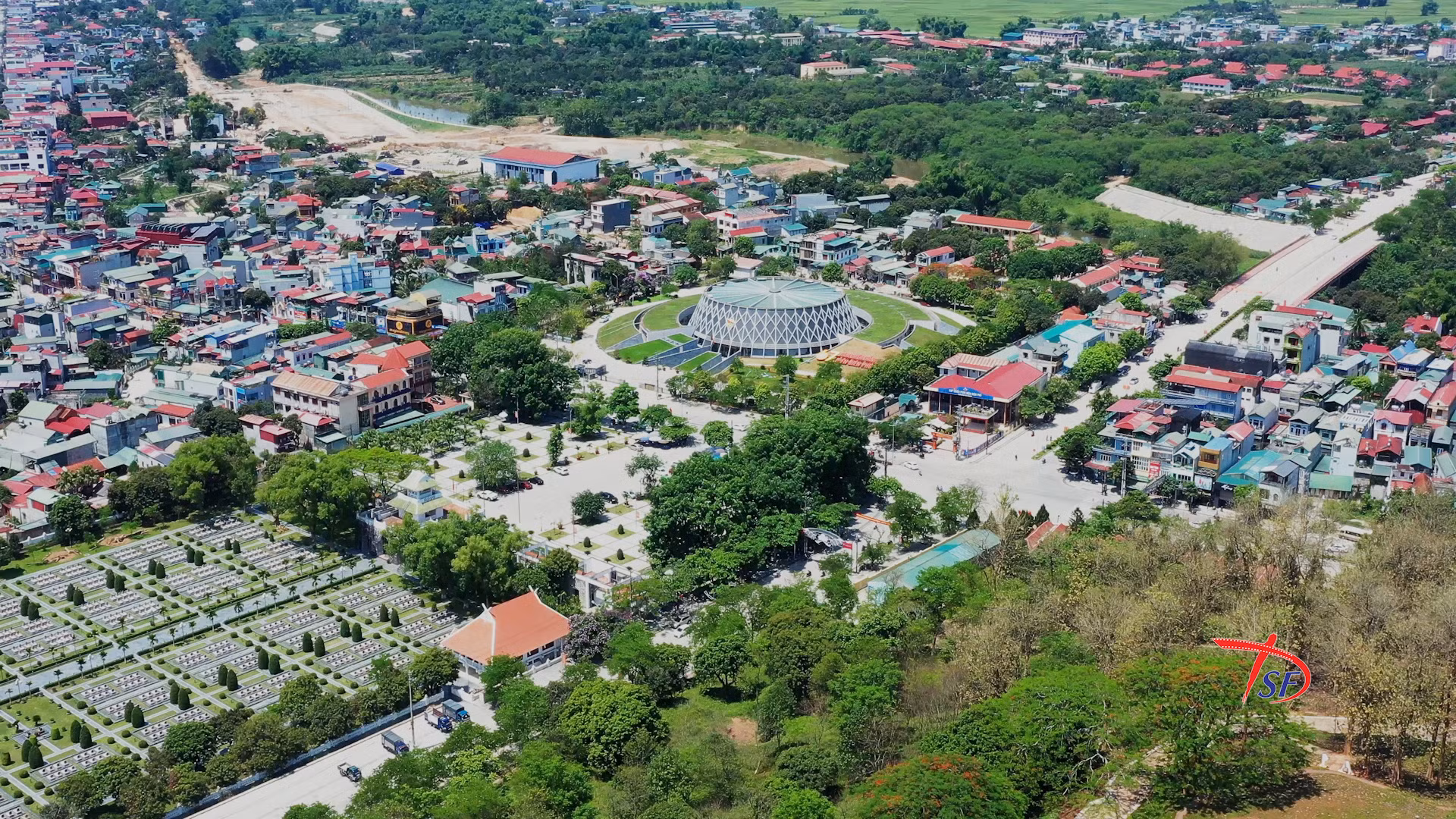 Điện Biên nhìn từ trên cao.