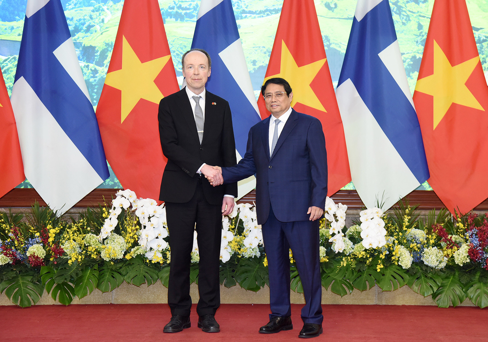 Thủ tướng Phạm Minh Chính hội kiến Chủ tịch Quốc hội Phần Lan Jussi Halla-aho.
