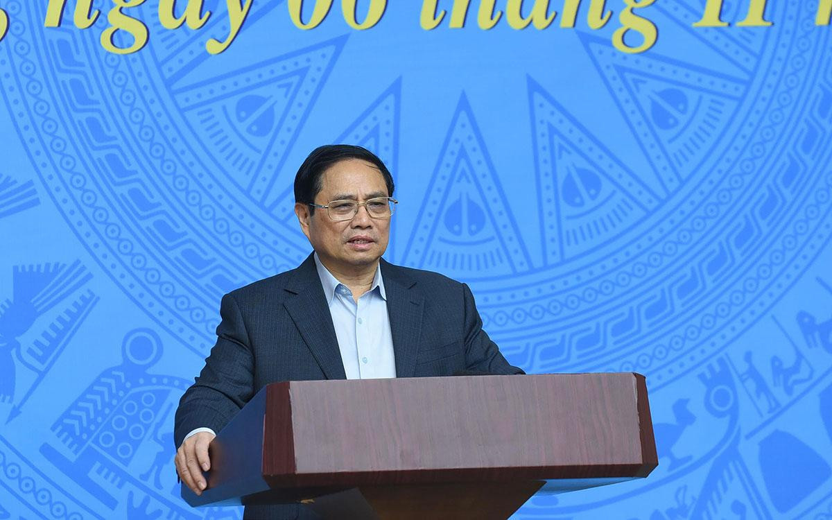 Thủ tướng Phạm Minh Chính, Trưởng Ban Chỉ đạo chủ trì Phiên họp lần thứ 18 Ban Chỉ đạo quốc gia phòng, chống dịch Covid-19.