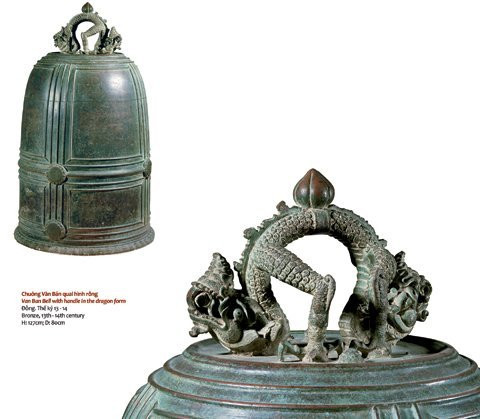 Quai rồng trên chuông. (Ảnh: Bảo tàng Lịch sử quốc gia)
