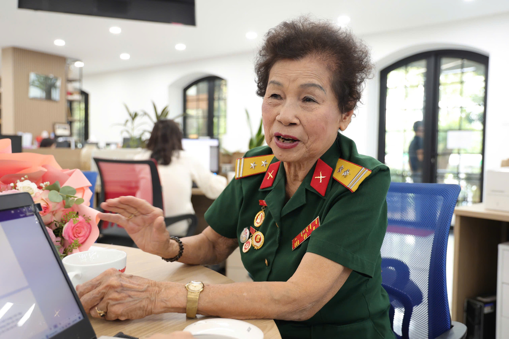 Trung tá Ngô Thị Ngọc Diệp.