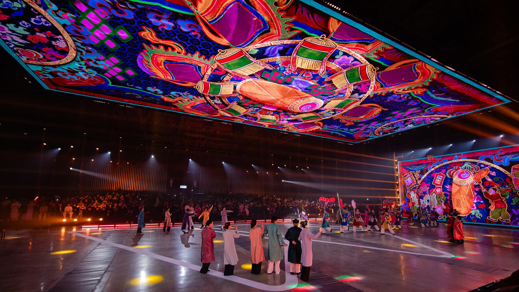 Liên khúc “Đào Liễu” - “Mưa trên phố Huế” và “Trống cơm” được phối lại tại lễ trao giải Wechoice Awards 2024. (Ảnh: We Choice Awards)