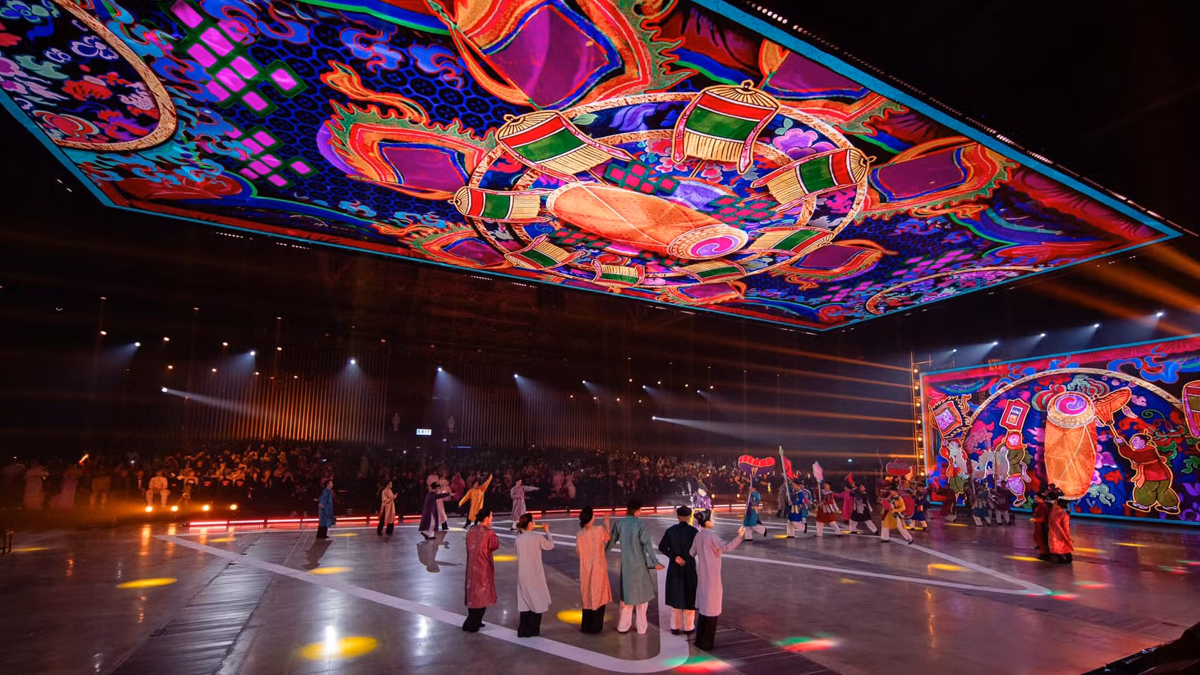 Liên khúc “Đào Liễu” - “Mưa trên phố Huế” và “Trống cơm” được phối lại tại lễ trao giải Wechoice Awards 2024. (Ảnh: We Choice Awards)