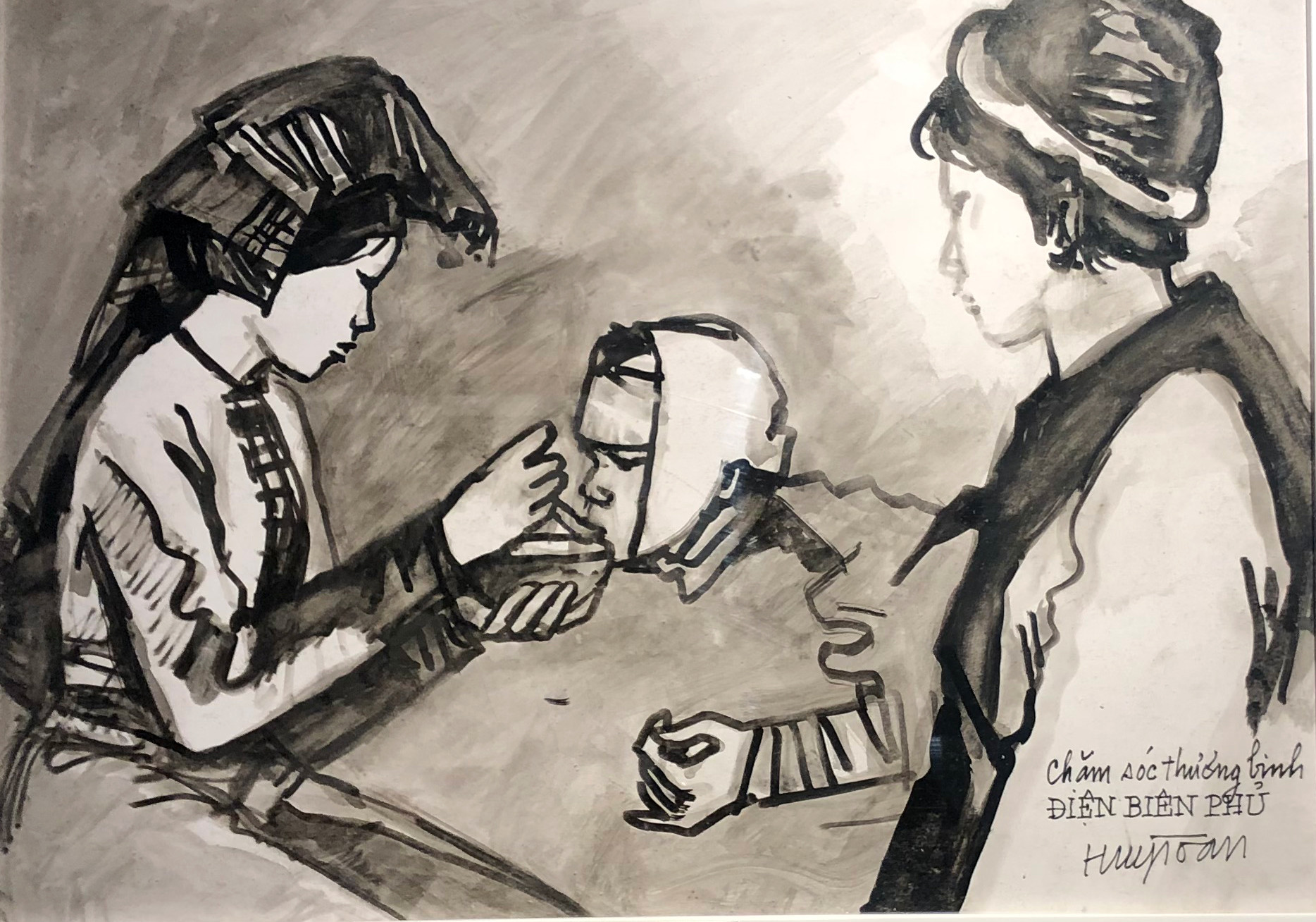 "Chăm sóc thương binh".