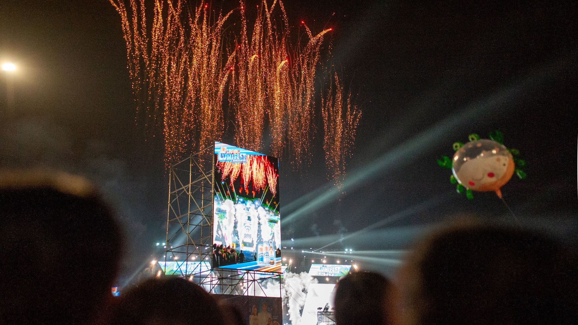 Pháo hoa chào đón năm mới sau những giây đếm ngược.