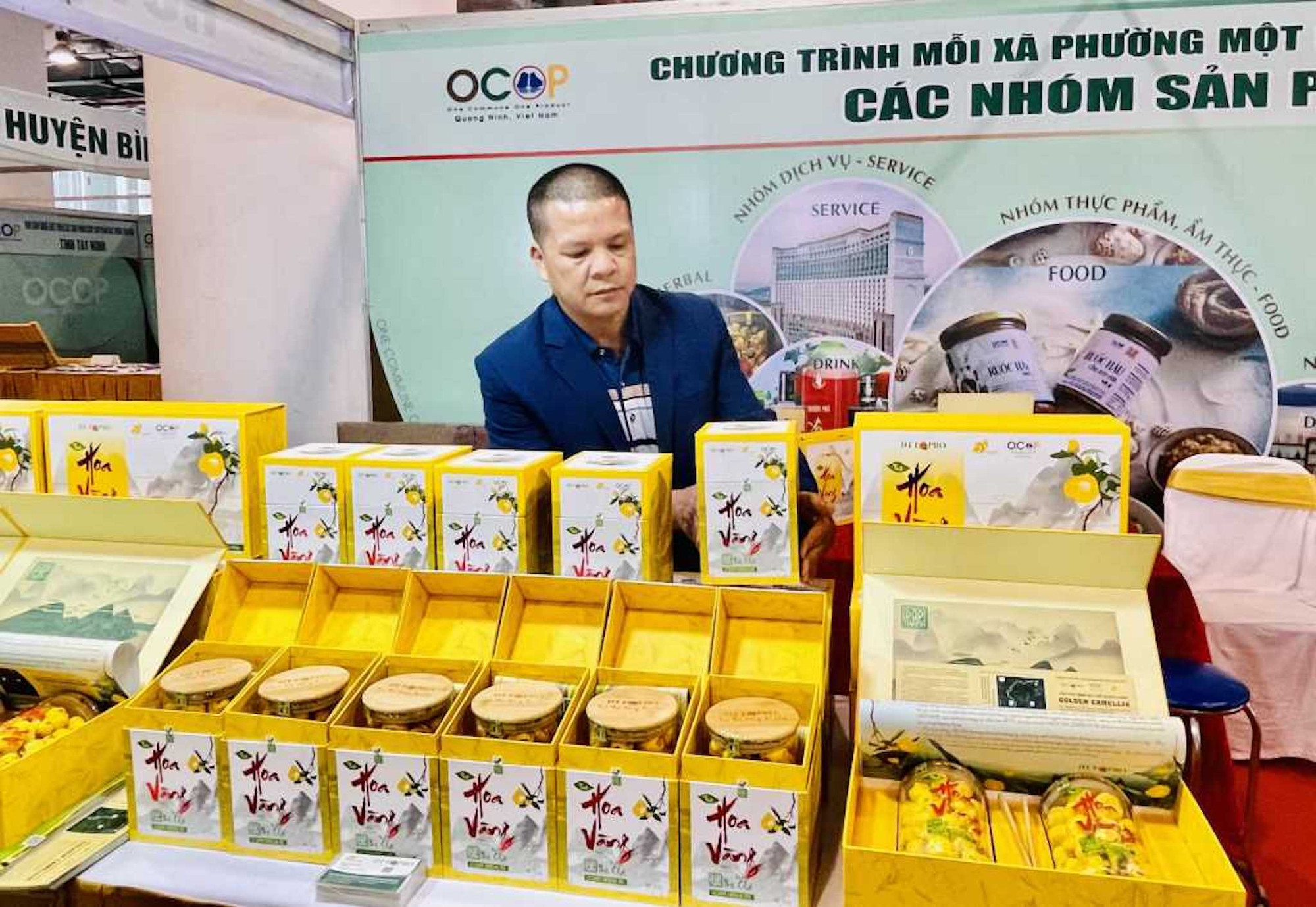 Sản phẩm Trà hoa vàng của Công ty Cổ phần lâm sản Đạp Thanh, huyện Ba Chẽ.