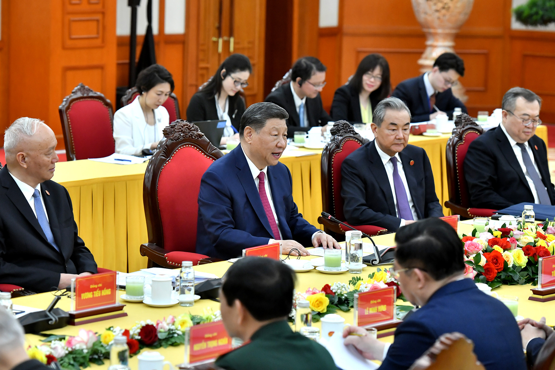 Tổng Bí thư, Chủ tịch Trung Quốc Tập Cận Bình phát biểu tại hội đàm.