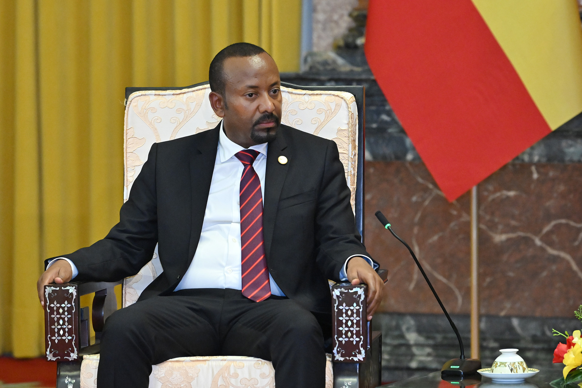 Thủ tướng Ethiopia Abiy Ahmed Ali phát biểu tại buổi tiếp.