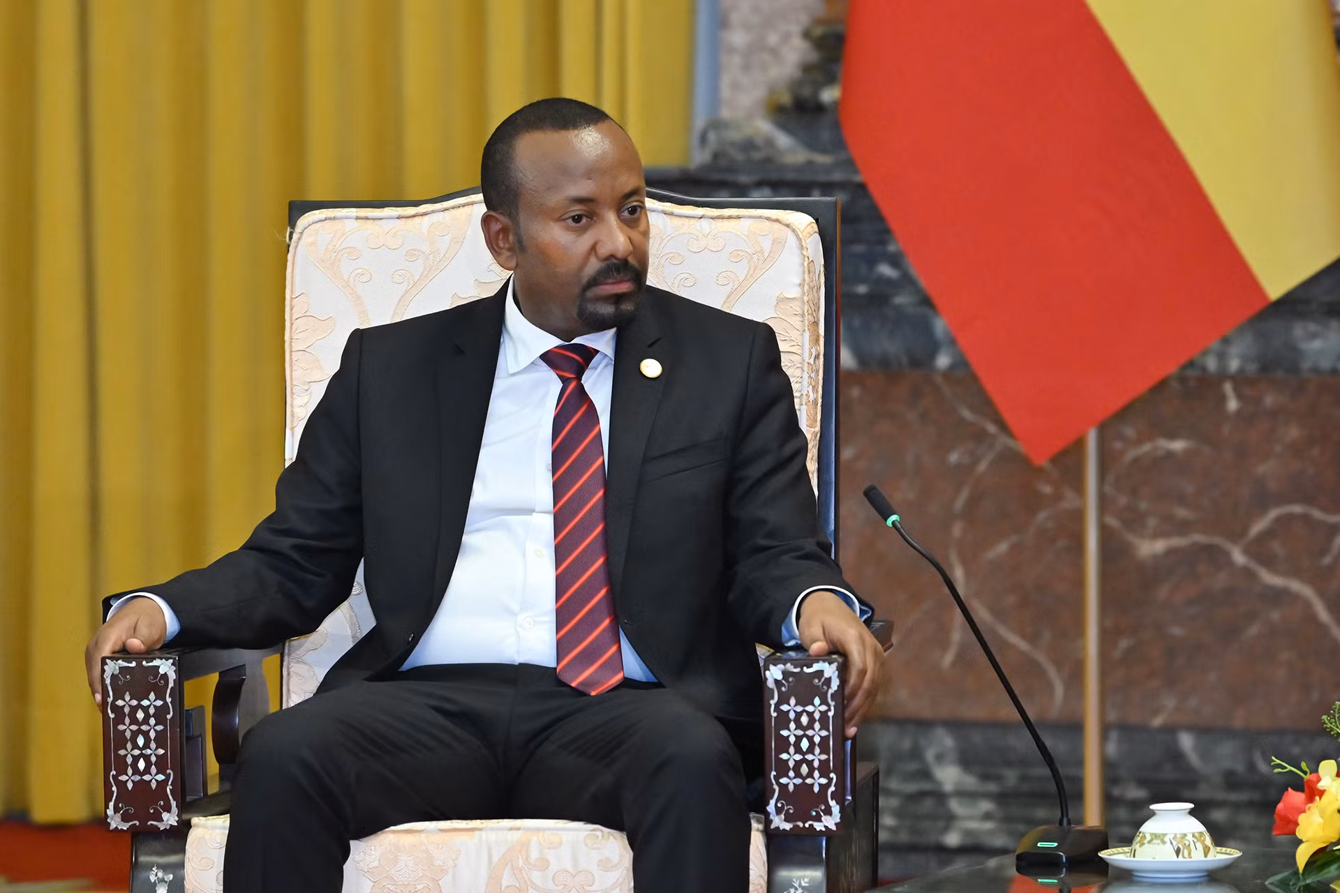 Thủ tướng Ethiopia Abiy Ahmed Ali phát biểu tại buổi tiếp.