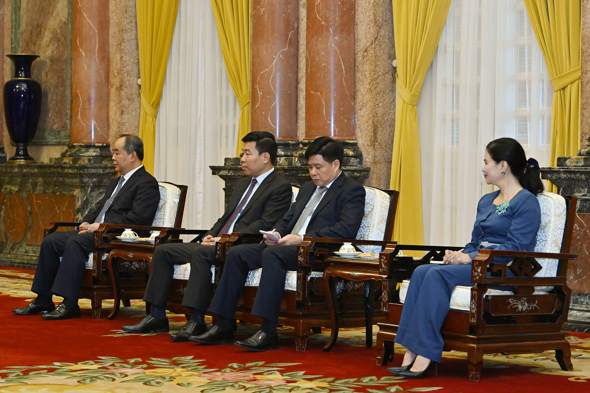 [Ảnh] Chủ tịch nước Lương Cường tiếp Thủ tướng Lào Sonexay Siphandone ảnh 5