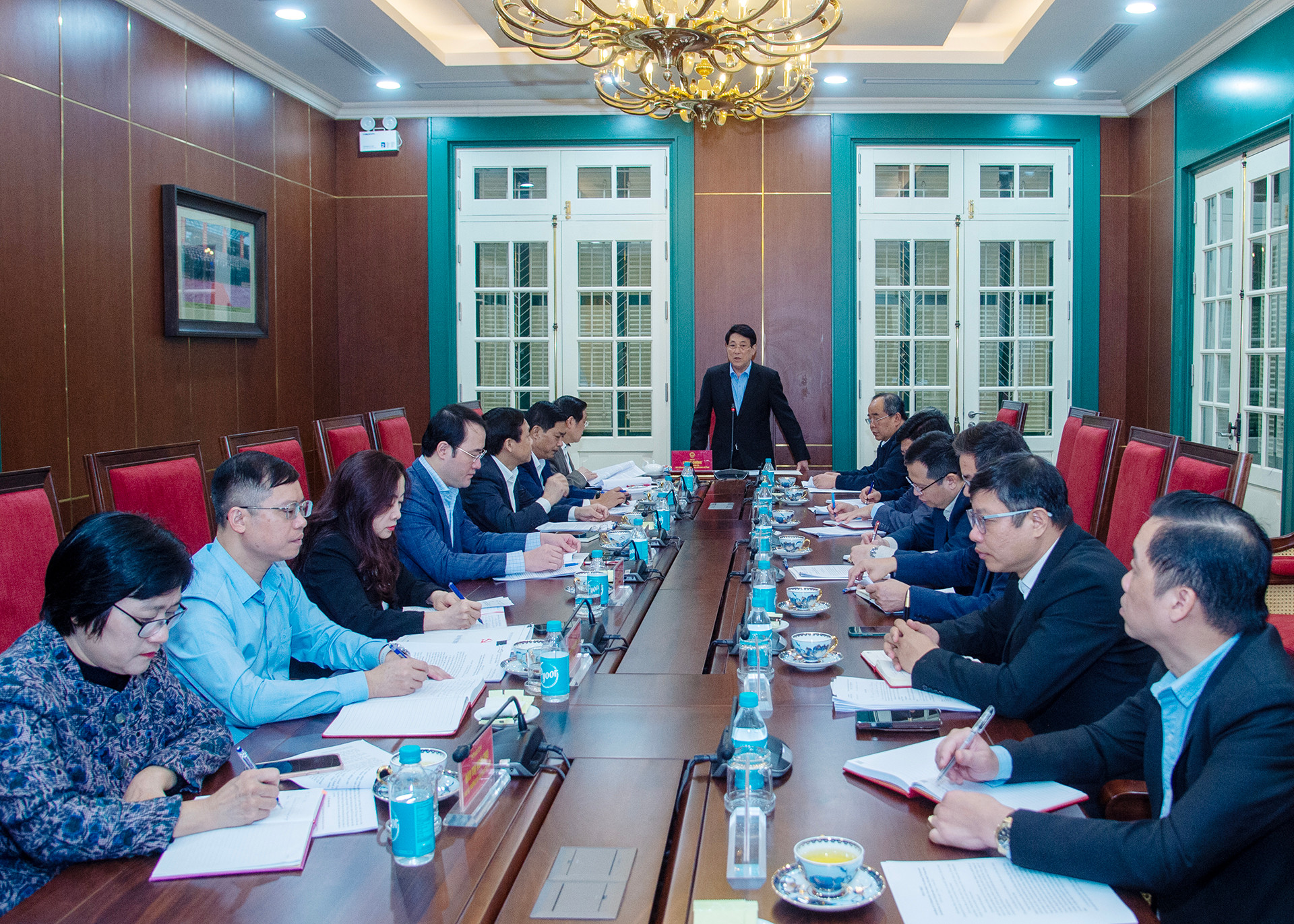 Quang cảnh buổi làm việc của Chủ tịch nước Lương Cường với Ban Nội chính Trung ương – Cơ quan Thường trực của Ban Chỉ đạo Cải cách Tư pháp Trung ương.