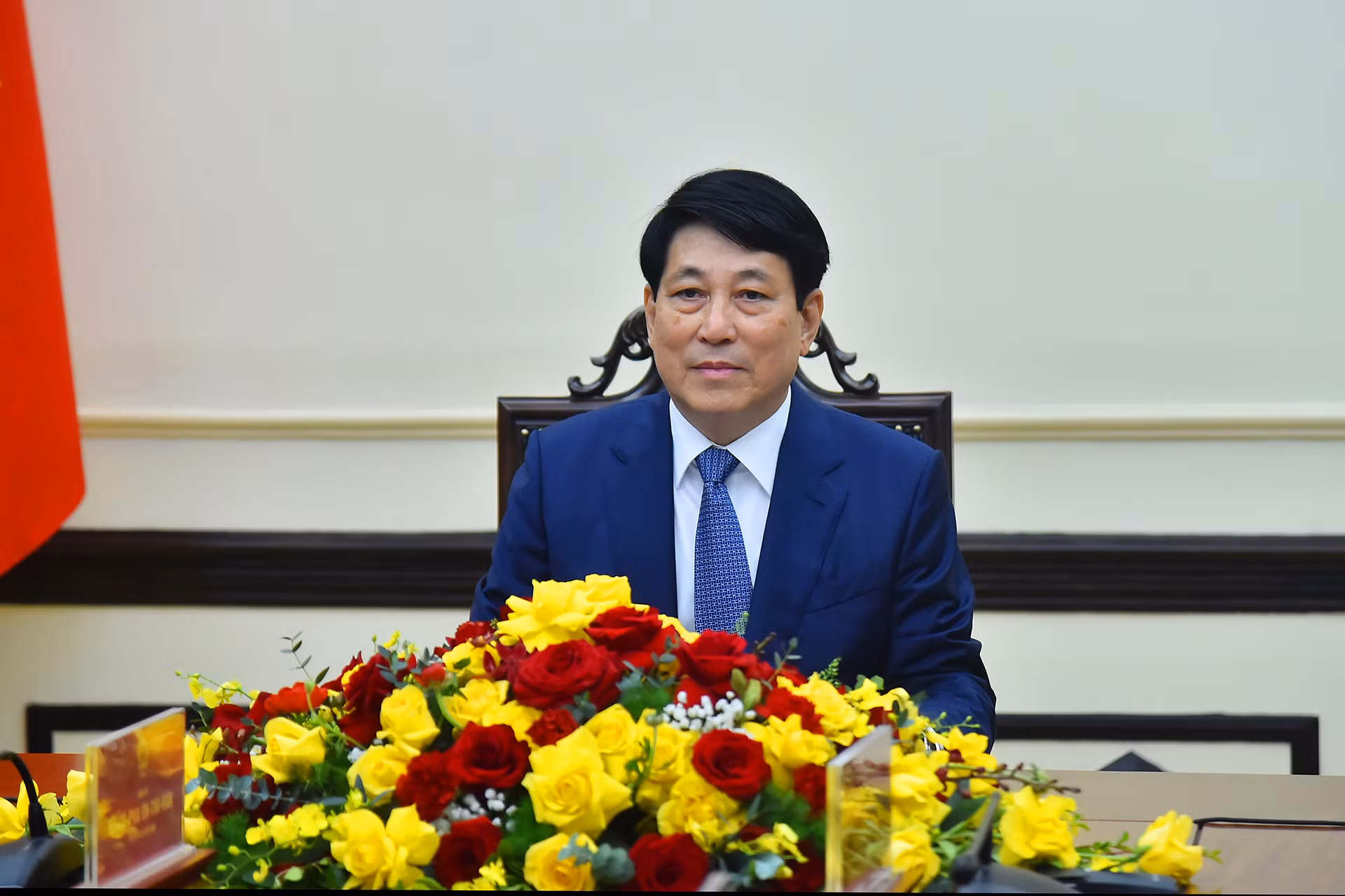 [Ảnh] Chủ tịch nước Lương Cường hội đàm trực tuyến với Tổng Bí thư, Chủ tịch nước Lào Thongloun Sisoulith ảnh 2