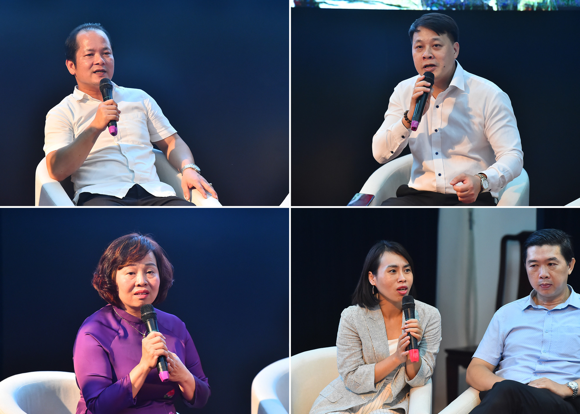 Các diễn giả là những nhà quản lý du lịch, những người làm du lịch phát biểu đóng góp ý kiến tại toạ đàm “Điểm đến du lịch Thu Hà Nội”.