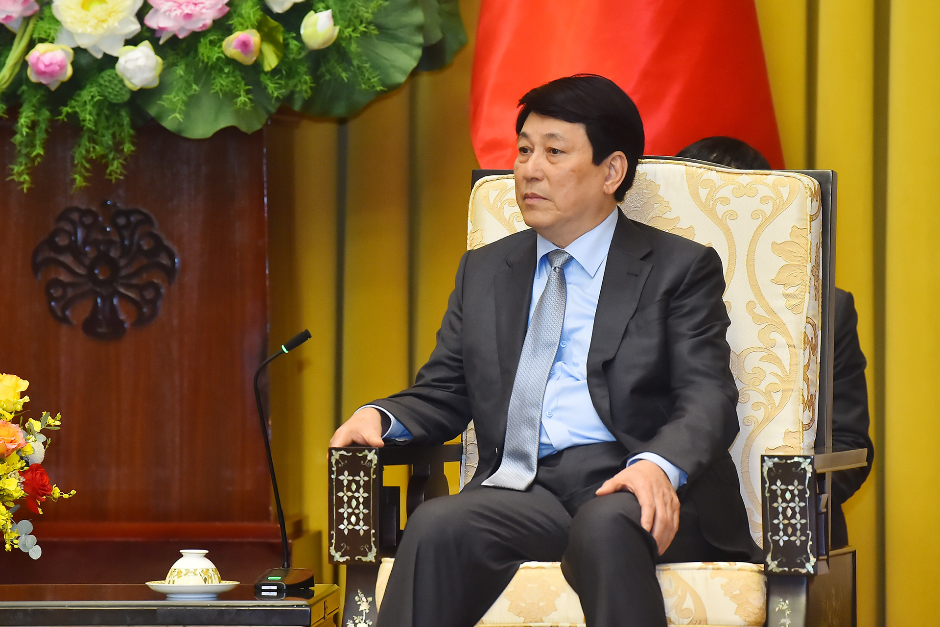 Chủ tịch nước Lương Cường phát biểu tại buổi tiếp.