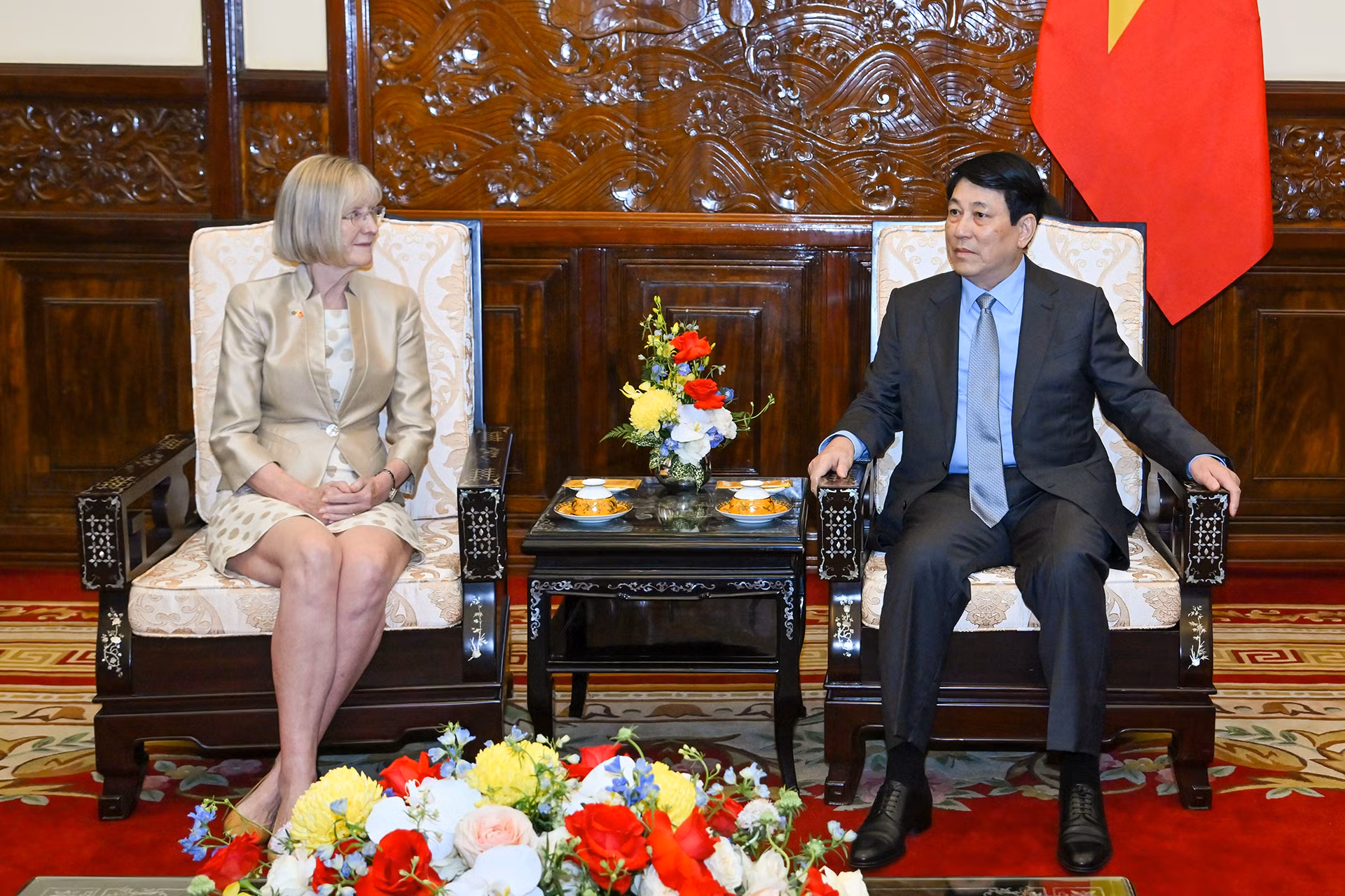 Chủ tịch nước Lương Cường tiếp Đại sứ Australia tại Việt Nam Gillian Bird. Chủ tịch nước Lương Cường tiếp Đại sứ Australia tại Việt Nam Gillian Bird.