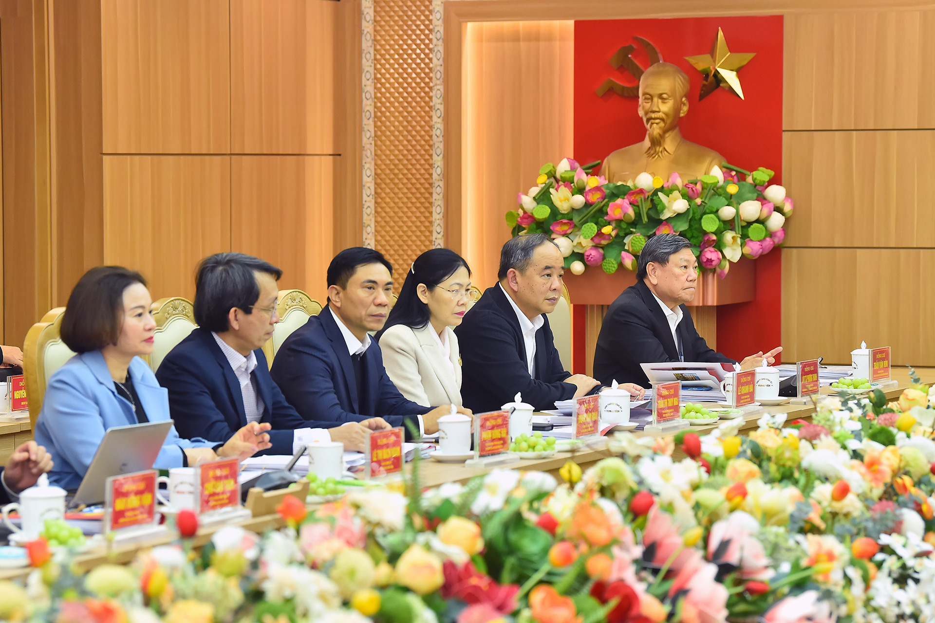 Các đồng chí thành viên Đoàn Kiểm tra số 1907 tham dự Hội nghị.