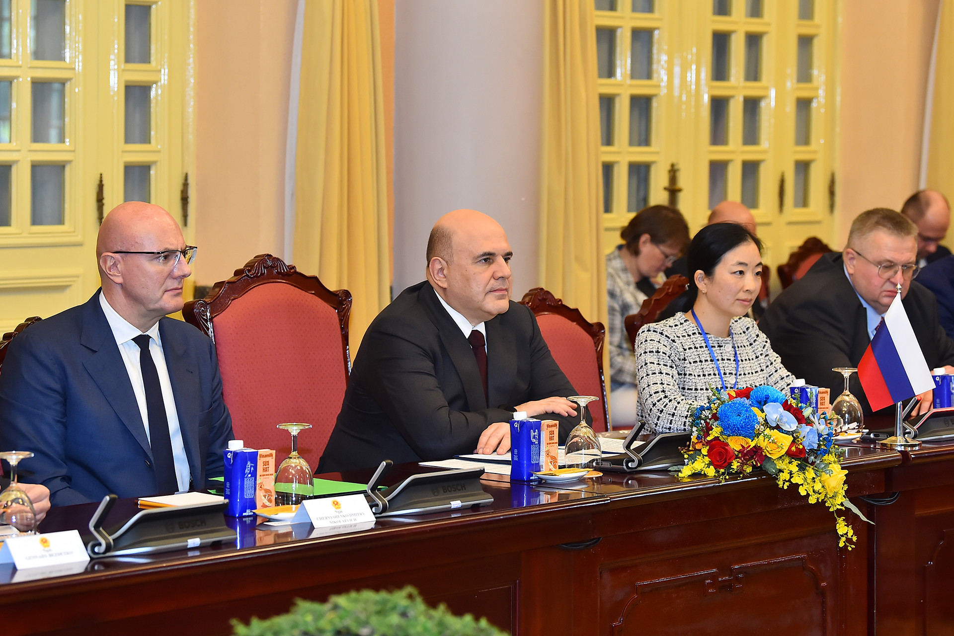 Thủ tướng Liên bang Nga Mikhail Vladimirovich Mishustin phát biểu tại buổi tiếp.