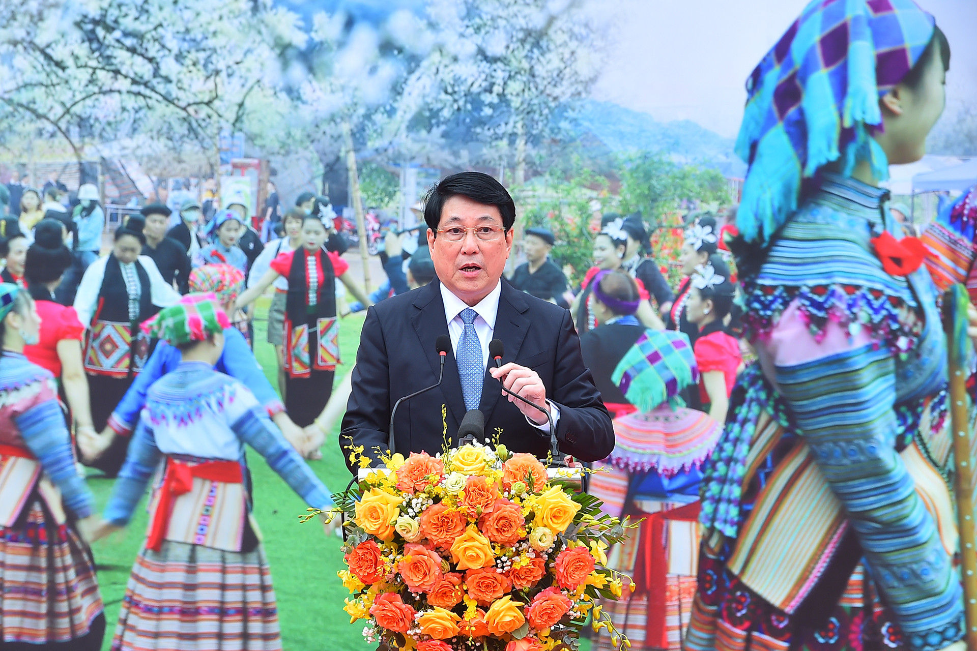 Chủ tịch nước Lương Cường phát biểu tại Ngày hội.