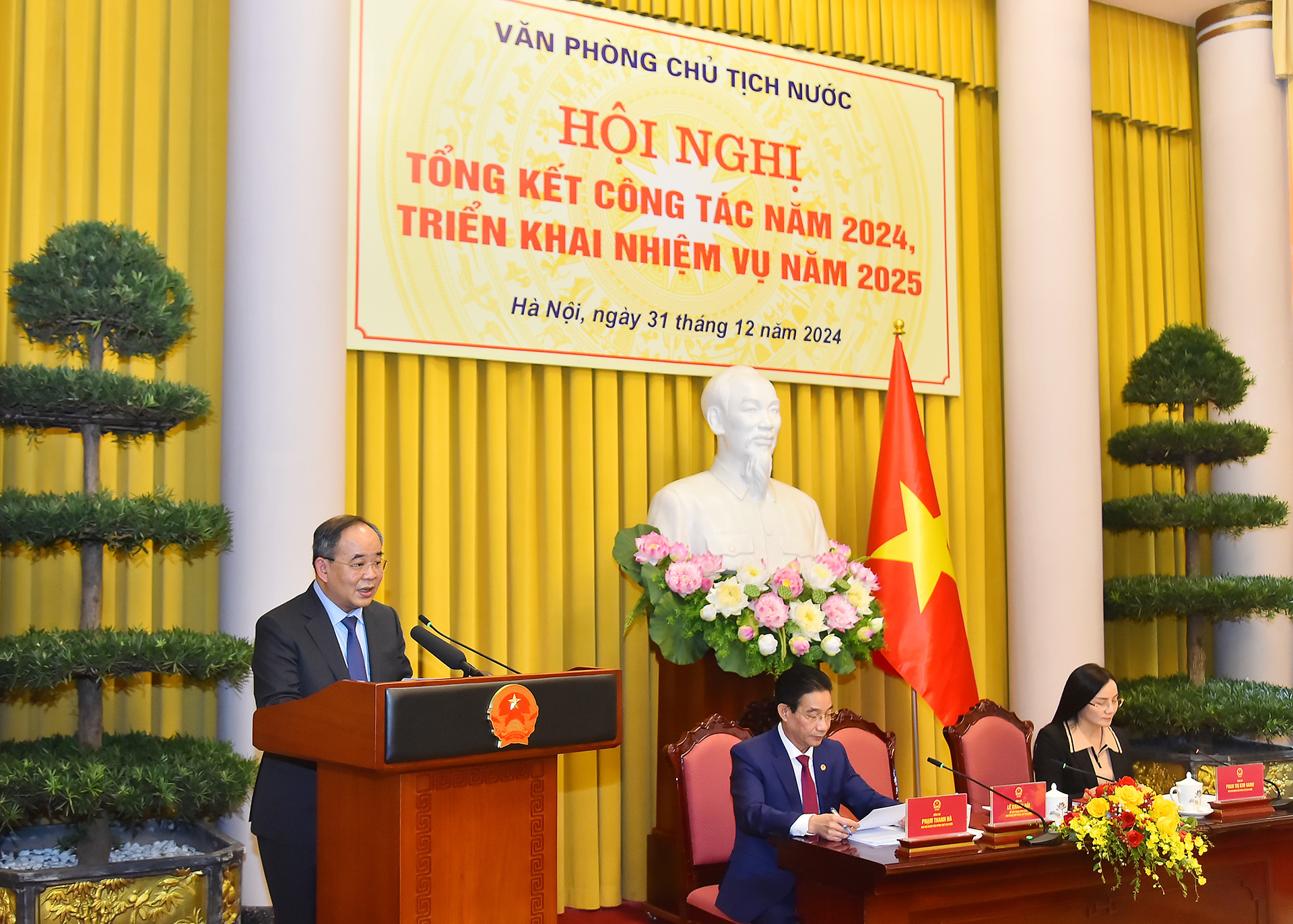 Chủ nhiệm Văn phòng Chủ tịch nước Lê Khánh Hải phát biểu khai mạc hội nghị.