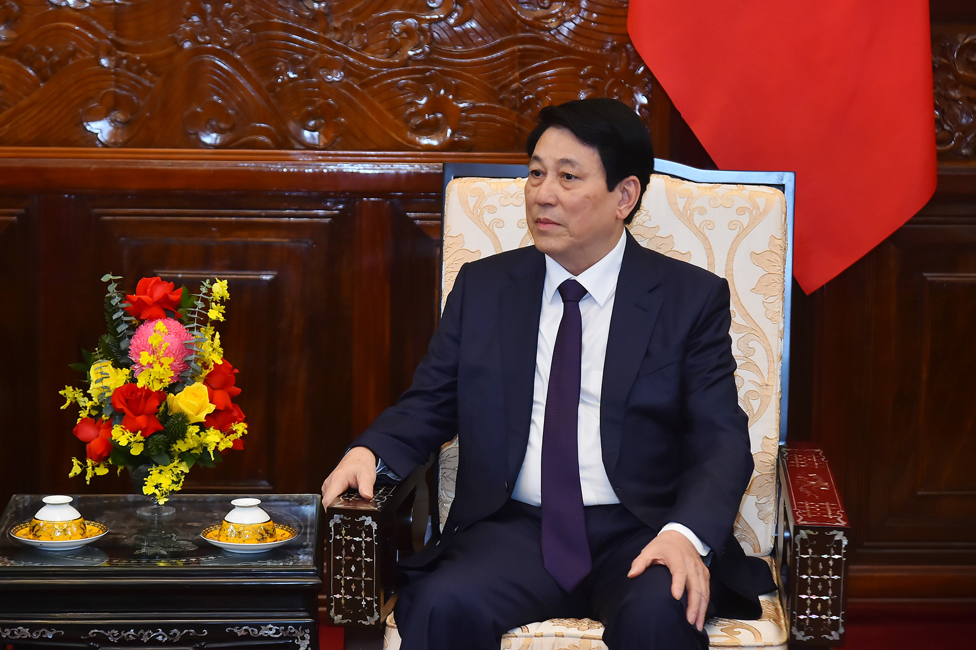 Chủ tịch nước Lương Cường phát biểu tại buổi tiếp.