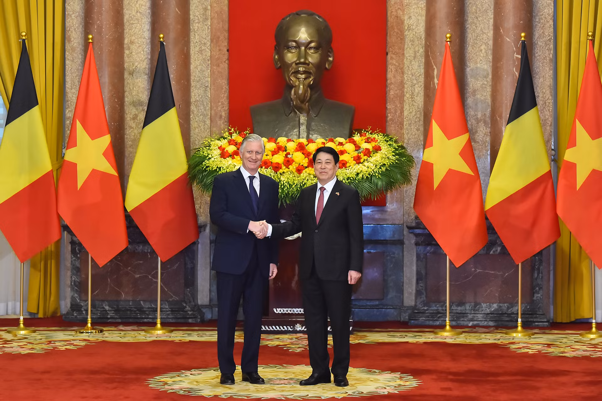 [Ảnh] Chủ tịch nước Lương Cường hội kiến Nhà vua Vương quốc Bỉ Philippe ảnh 1