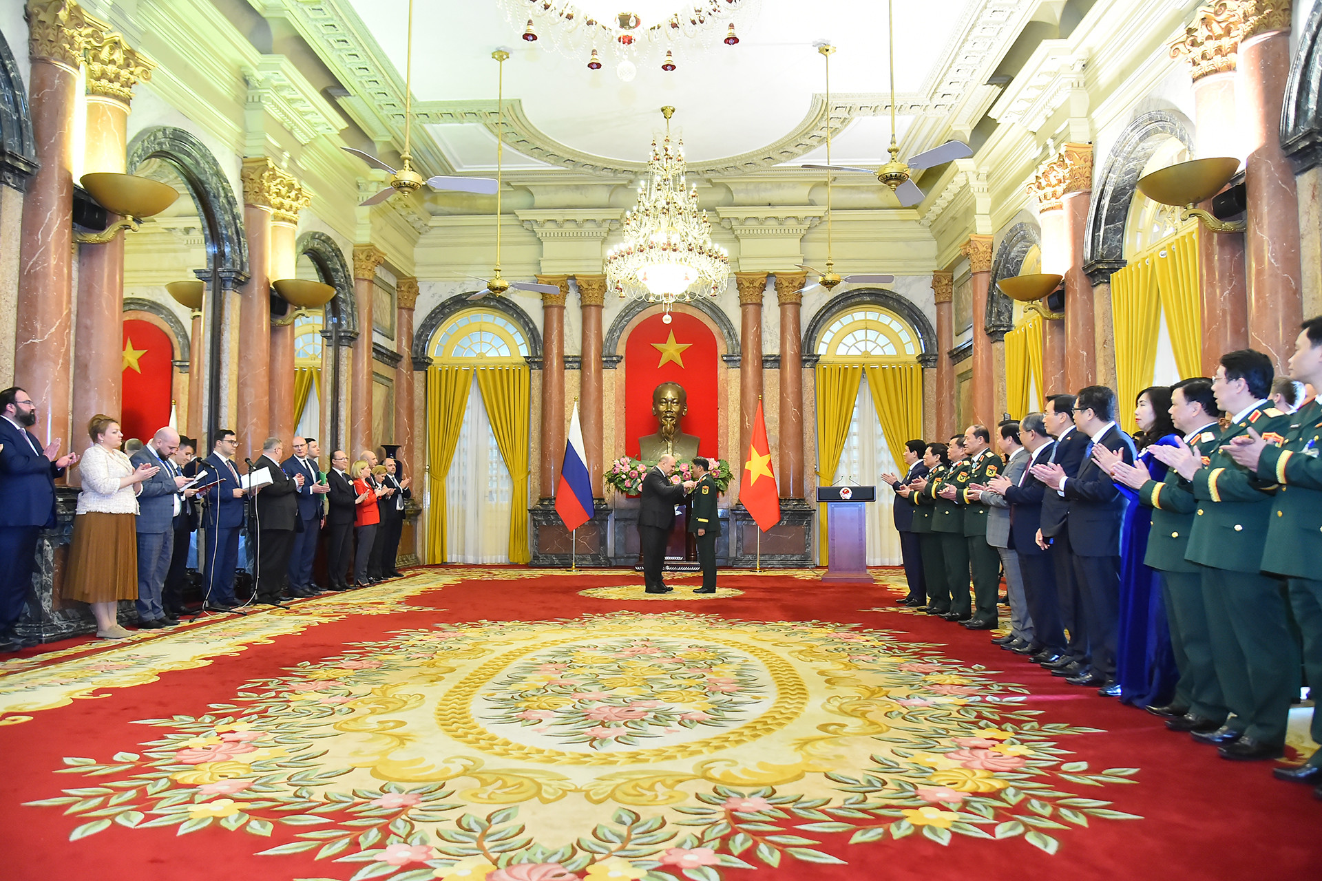 Quang cảnh buổi lễ tại Phủ Chủ tịch.