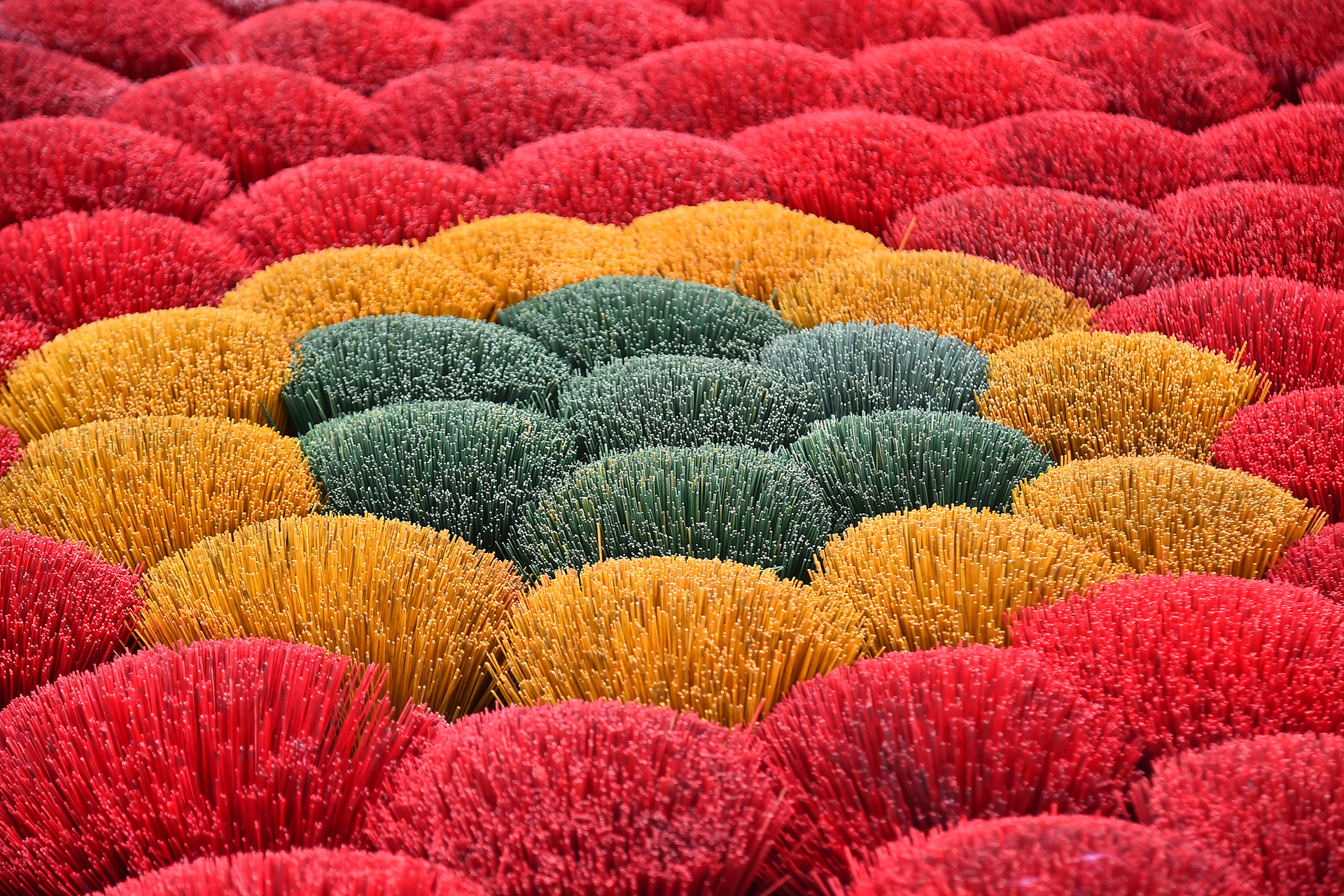 Đặt chân tới Quảng Phú Cầu vào ngày nắng đẹp, du khách sẽ thấy sắc màu rực rỡ của chân hương. Chân hương ở đây được bó thành từng bó, xoè ra với sắc màu rực rỡ như những đóa hoa đang nở rộ. Đặt chân tới Quảng Phú Cầu vào ngày nắng đẹp, du khách sẽ thấy sắc màu rực rỡ của chân hương. Chân hương ở đây được bó thành từng bó, xoè ra với sắc màu rực rỡ như những đóa hoa đang nở rộ.