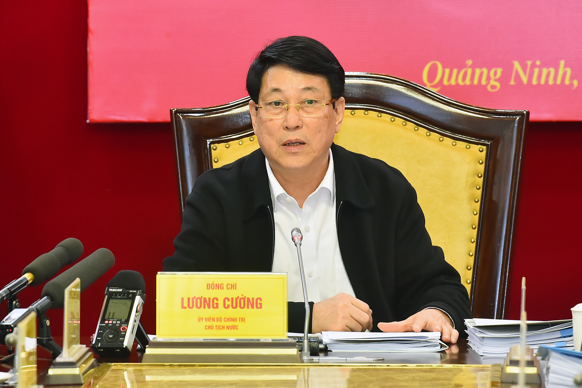 Chủ tịch nước Lương Cường chủ trì Hội nghị công bố Quyết định kiểm tra của Bộ Chính trị, Ban Bí thư năm 2025 đối với Ban Thường vụ Tỉnh ủy Quảng Ninh.