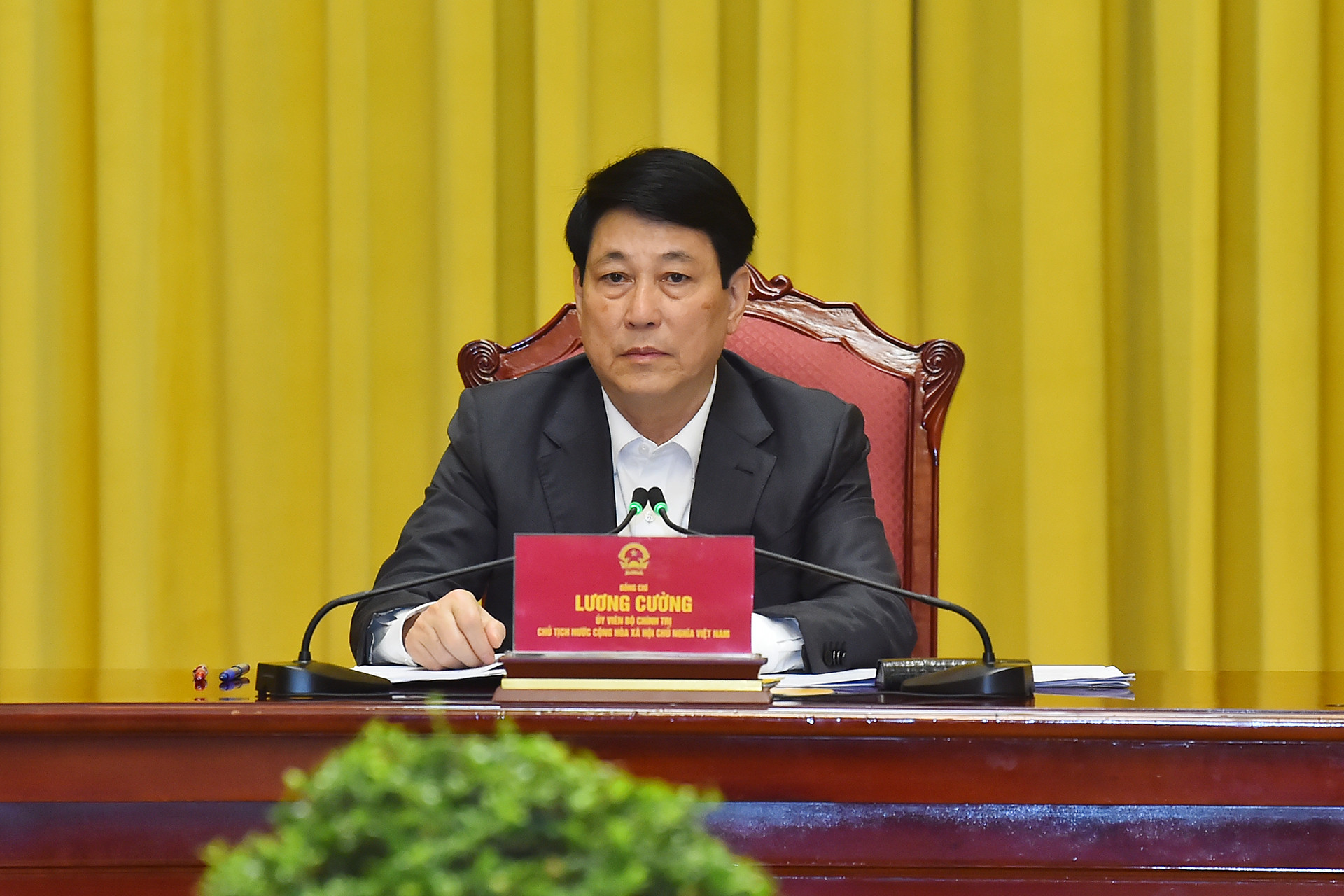 Chủ tịch nước Lương Cường chủ trì buổi làm việc với Bộ Ngoại giao.