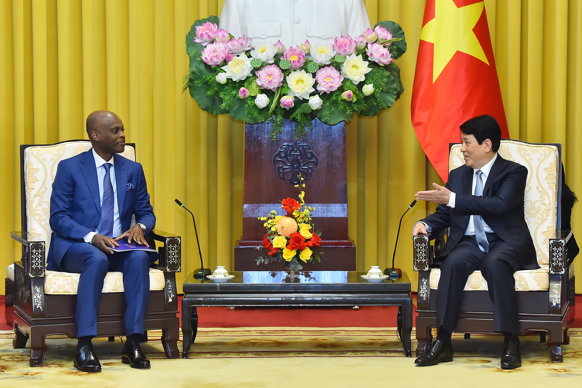 Chủ tịch nước Lương Cường tiếp Bộ trưởng Ngoại giao Togo Robert Dussey.