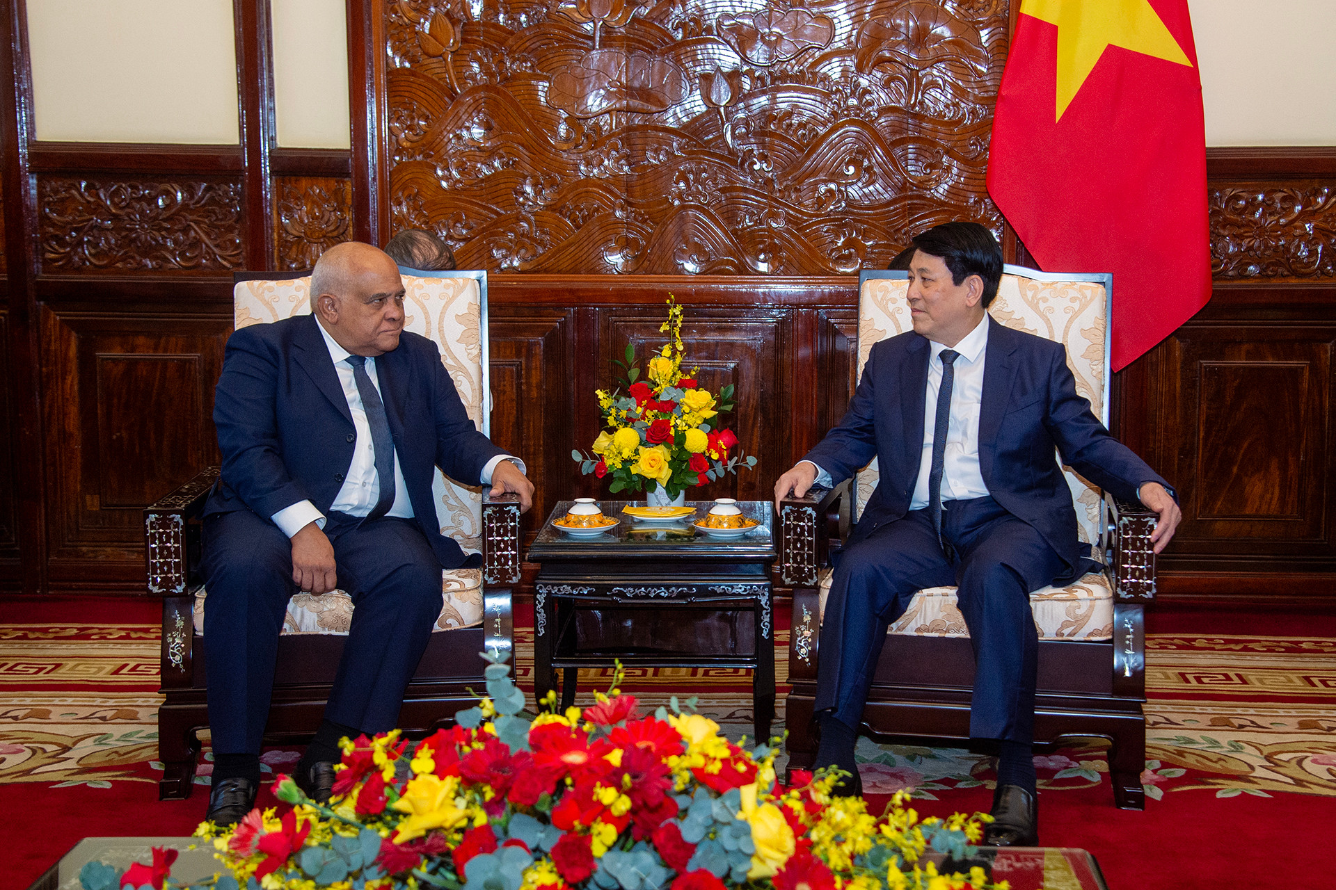 Chủ tịch nước Lương Cường tiếp Đại sứ Cuba tại Việt Nam Orlando Nicolás Hernández Guillén.