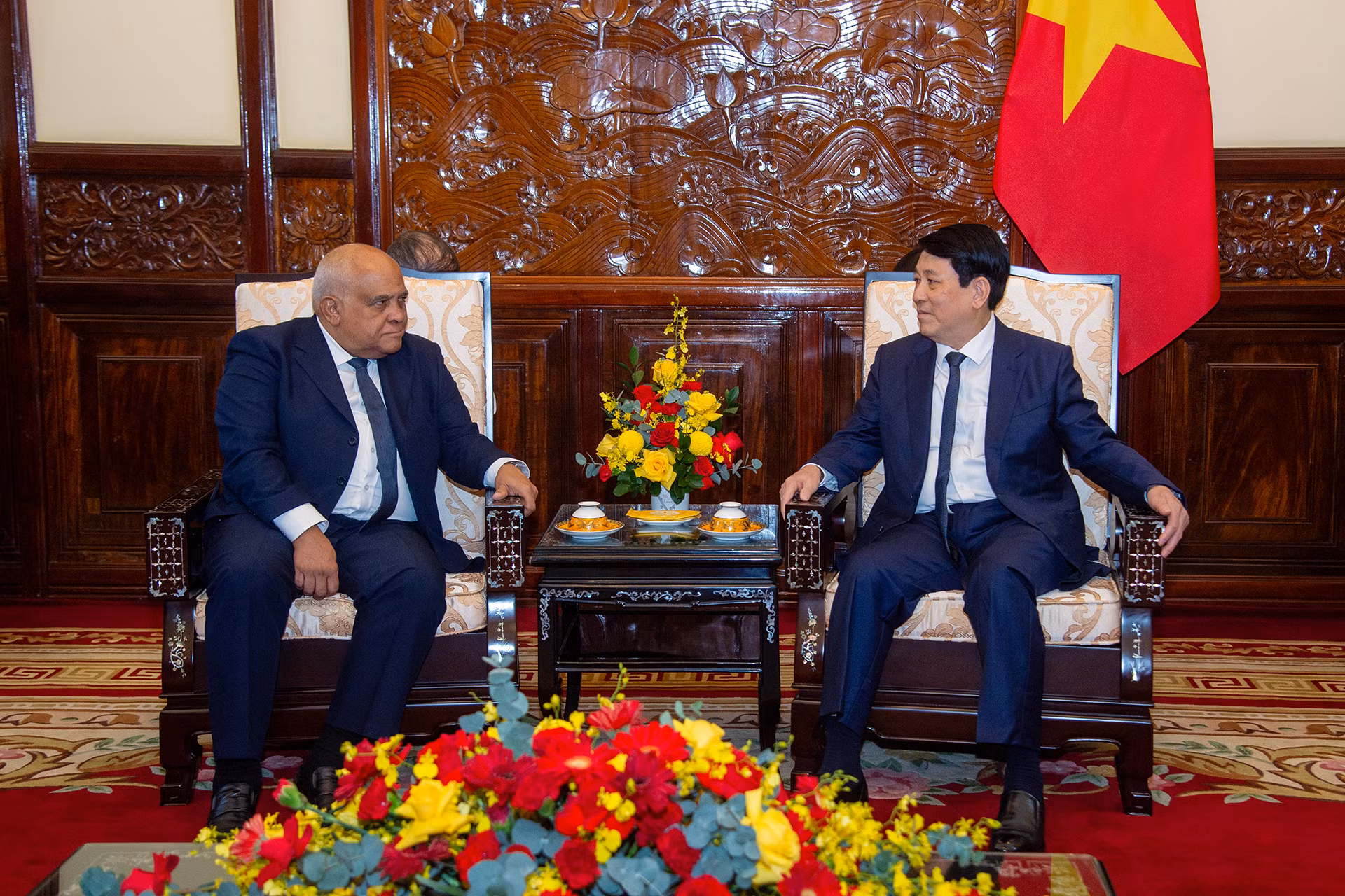 Chủ tịch nước Lương Cường tiếp Đại sứ Cuba tại Việt Nam Orlando Nicolás Hernández Guillén.