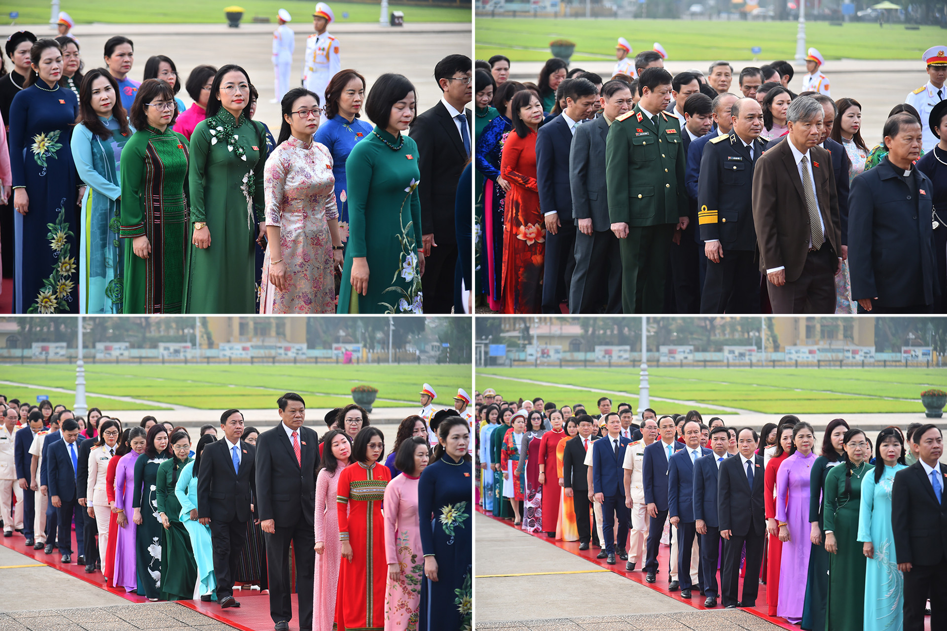 Đại biểu Quốc hội các tỉnh, thành phố vào Lăng viếng Chủ tịch Hồ Chí Minh trước lễ khai mạc Kỳ họp thứ 8, Quốc hội khóa XV.