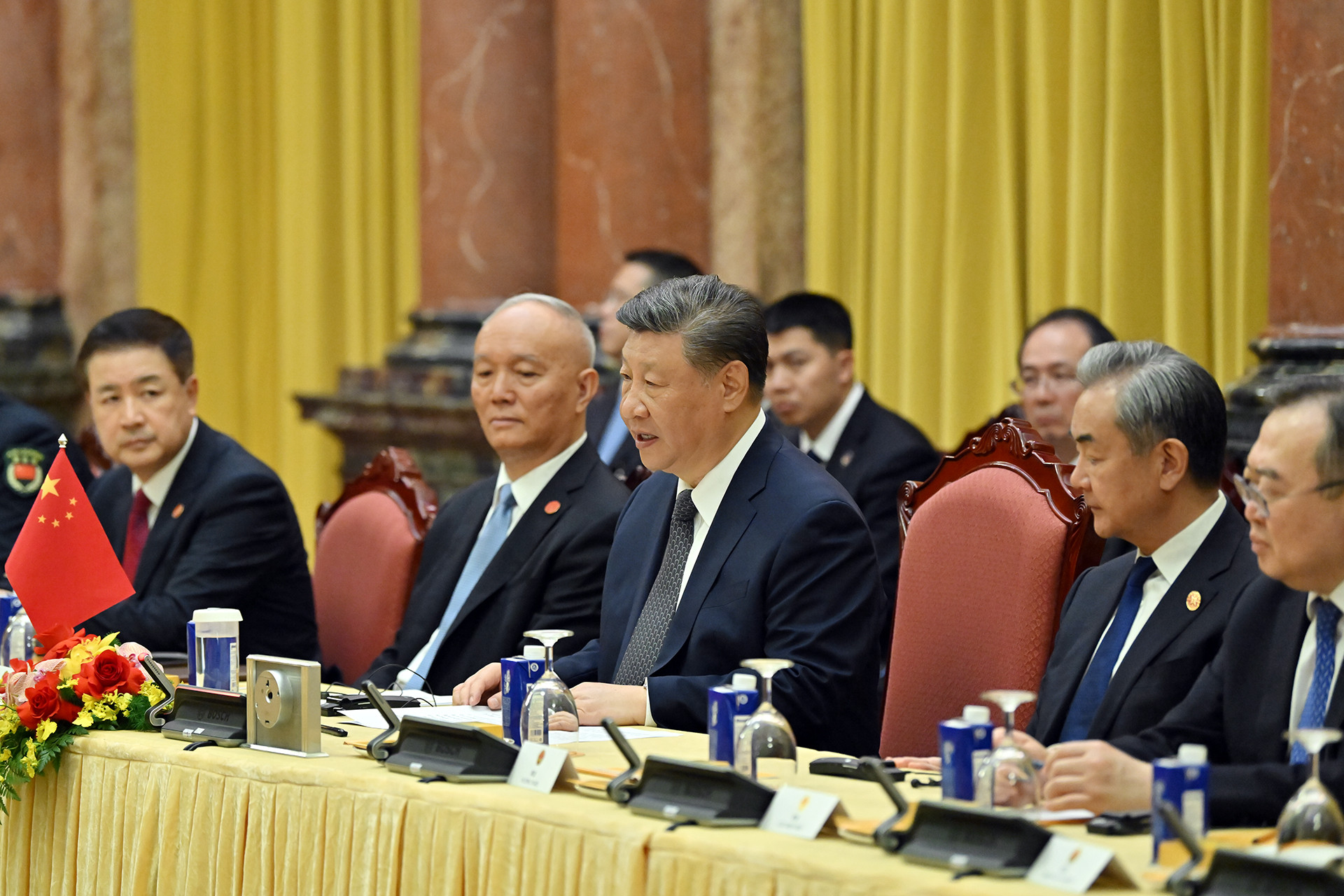 Tổng Bí thư, Chủ tịch Trung Quốc Tập Cận Bình phát biểu tại hội đàm.