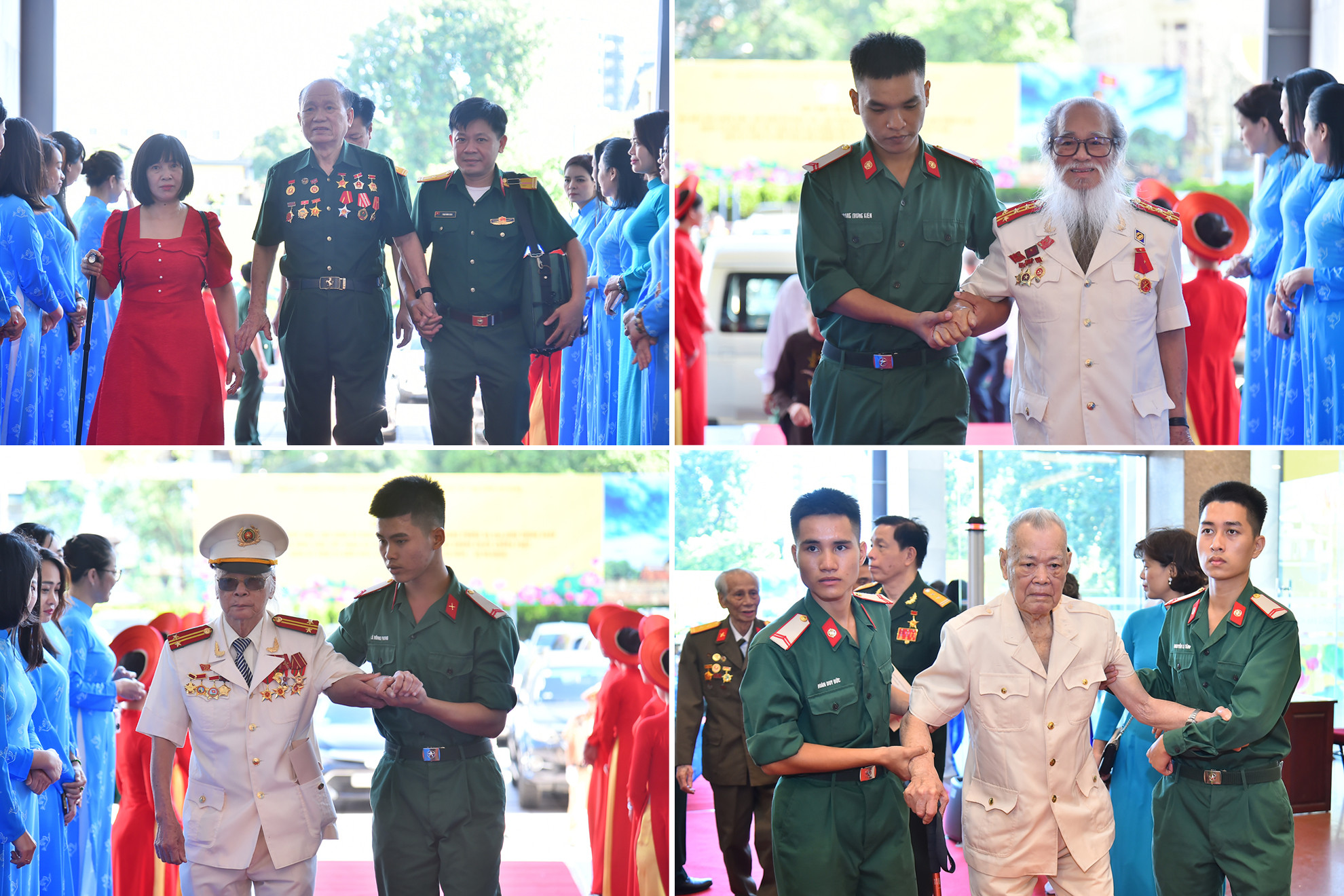 Các đại biểu cựu chiến binh, cựu công an nhân dân và các gia đình chính sách, người có công tới dự chương trình. Các đại biểu cựu chiến binh, cựu công an nhân dân và các gia đình chính sách, người có công tới dự chương trình.