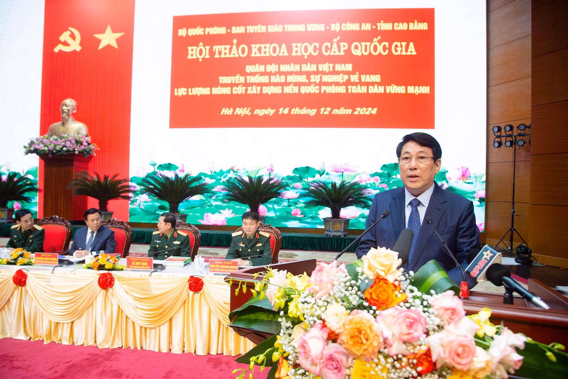 Chủ tịch nước Lương Cường phát biểu ý kiến chỉ đạo tại hội thảo.