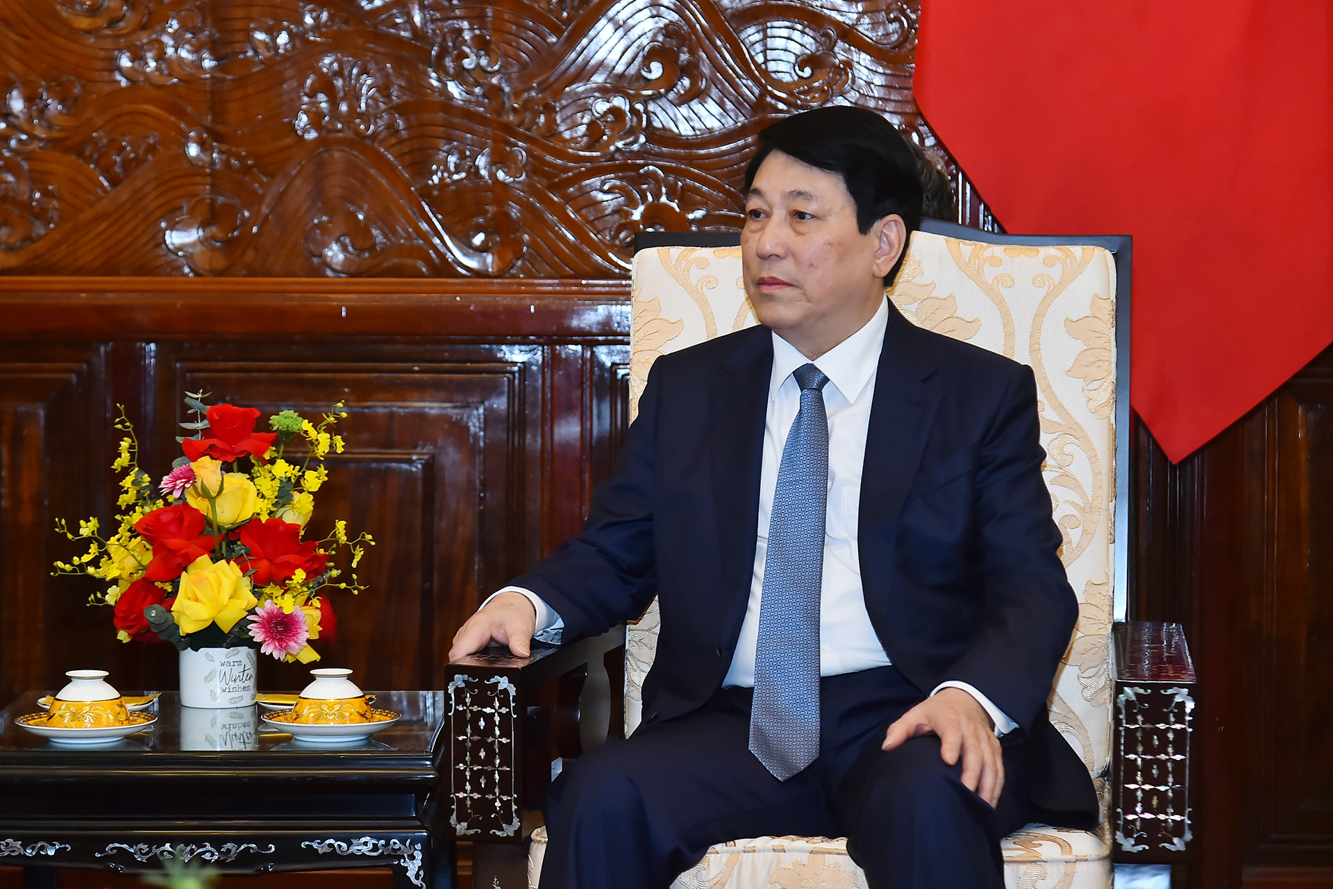 Chủ tịch nước Lương Cường phát biểu tại buổi tiếp.