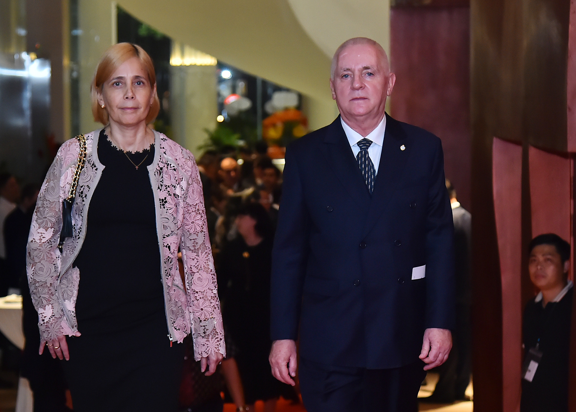 Các đại biểu khách mời nước ngoài tới dự lễ kỷ niệm.