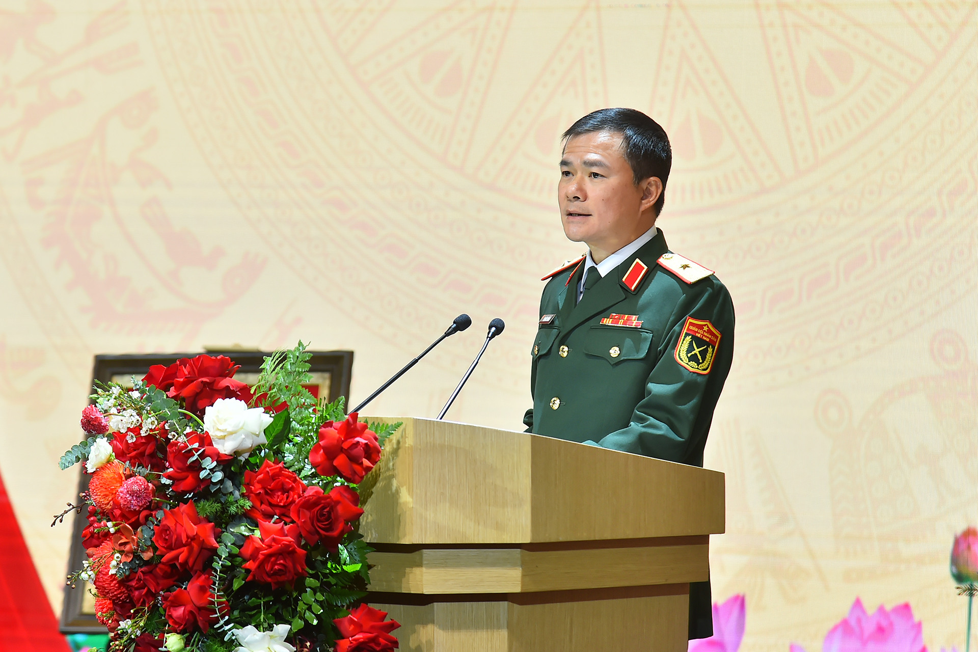 Thiếu tướng Tào Đức Thắng, Chủ tịch kiêm Tổng giám đốc Tập đoàn Viettel phát biểu tại buổi lễ.