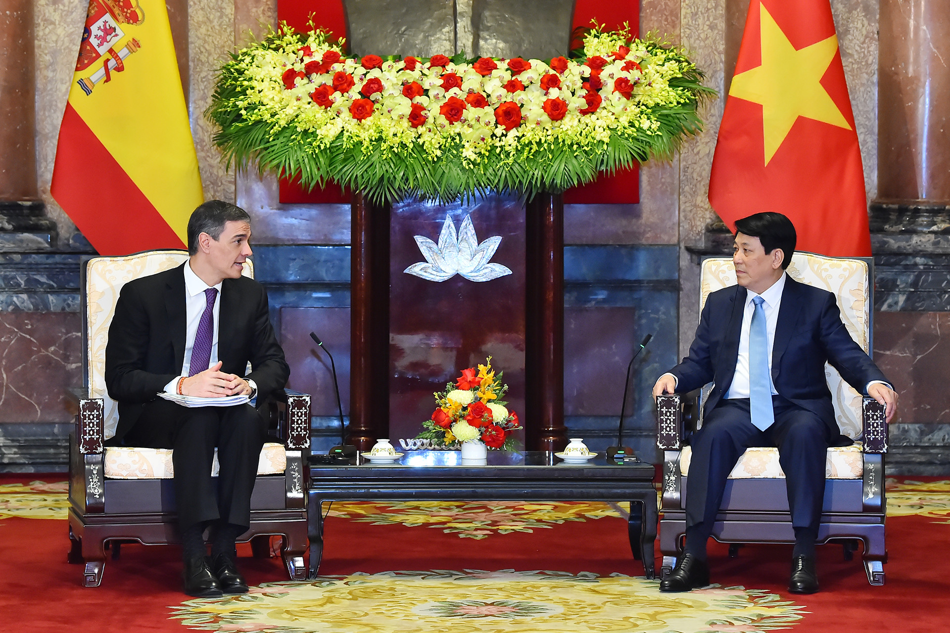 [Ảnh] Chủ tịch nước Lương Cường tiếp Thủ tướng Vương quốc Tây Ban Nha Pedro Sanchez ảnh 2